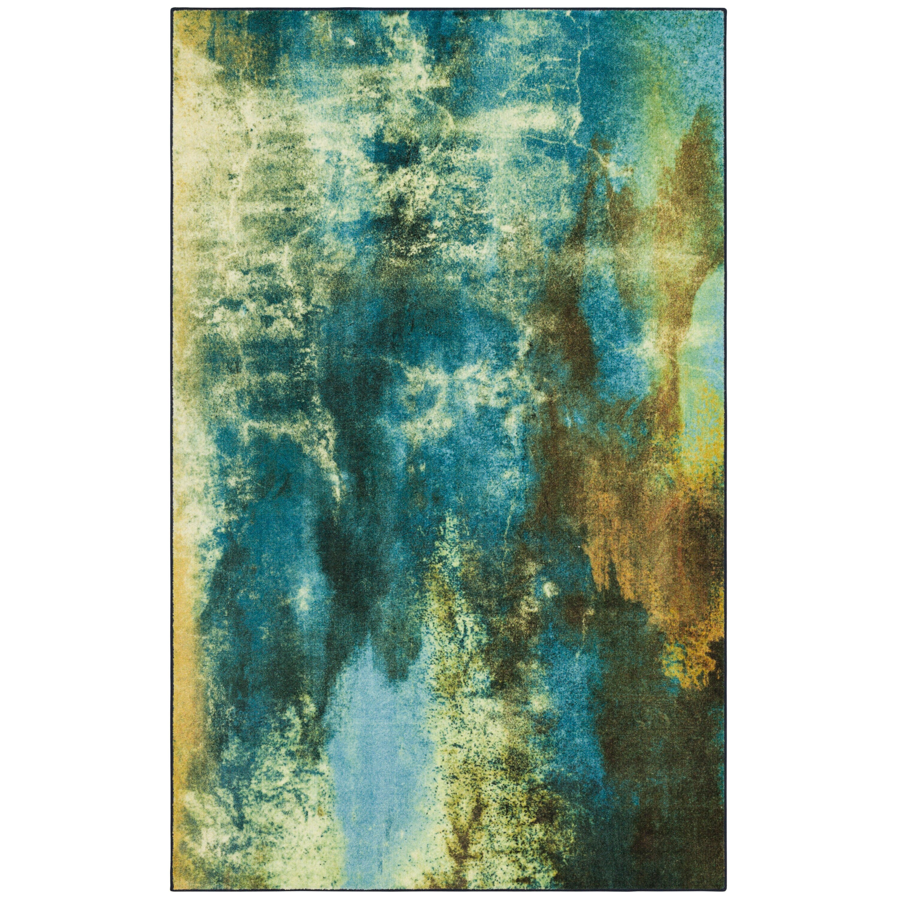 Mohawk Home Prismatic 8 x 10 Green Indoor Abstract Area Rug in the Rugs ...