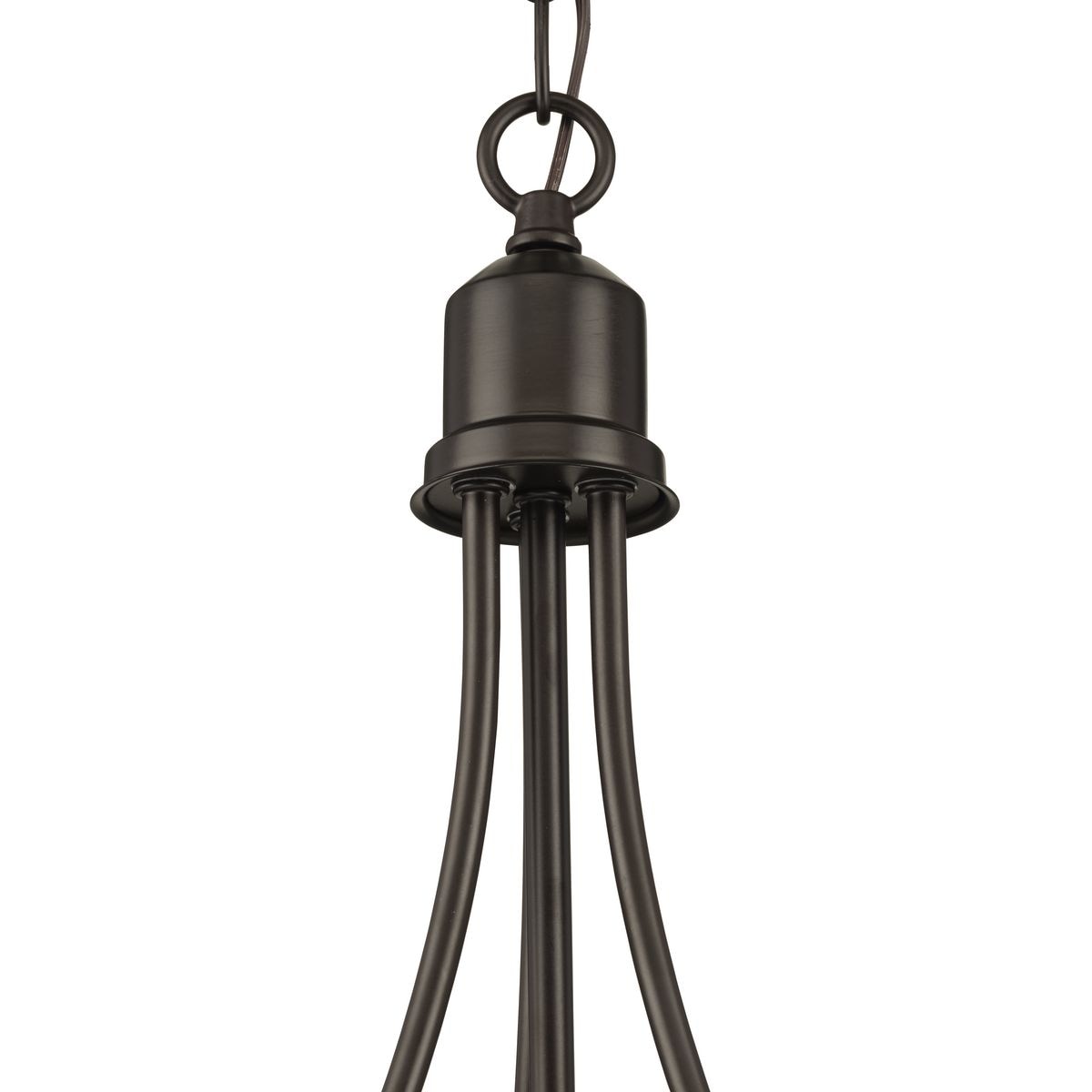 Antique Bronze 2-Light Inverted Pendant with Etched Glass Shade