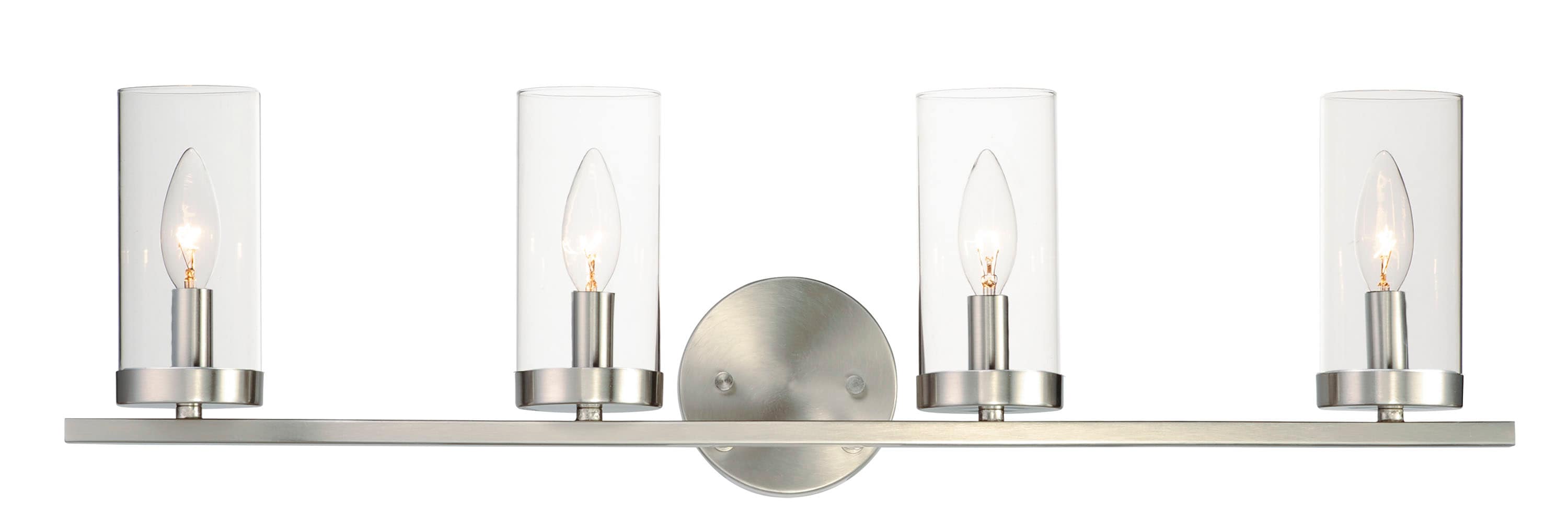 Maxim Lighting 25258CLSN Sentinel 30-in 4 -Light Satin Nickel Transitional Vanity light