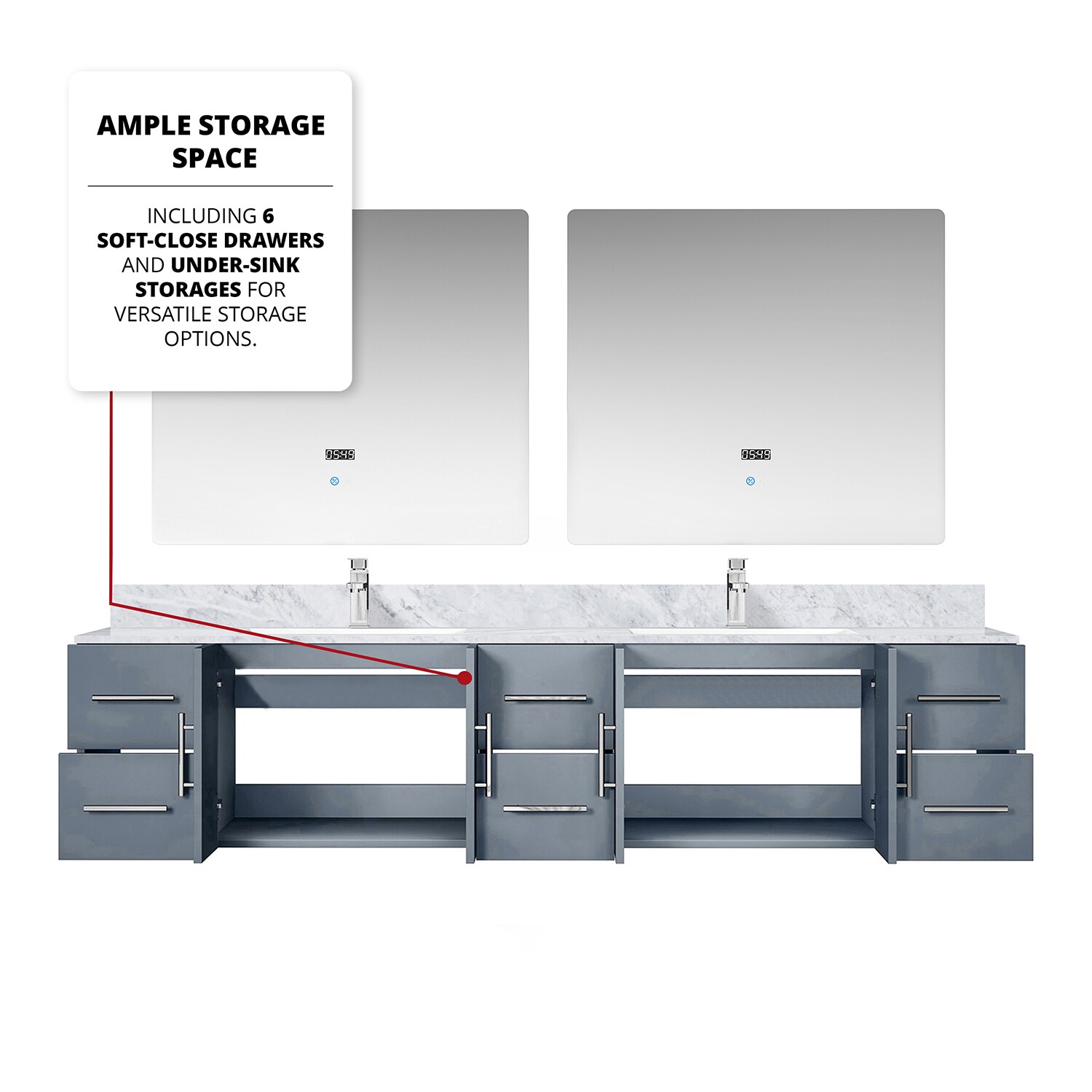 Lexora LG192284DBDSLM36F Bath-Vanity-Combo - View #6
