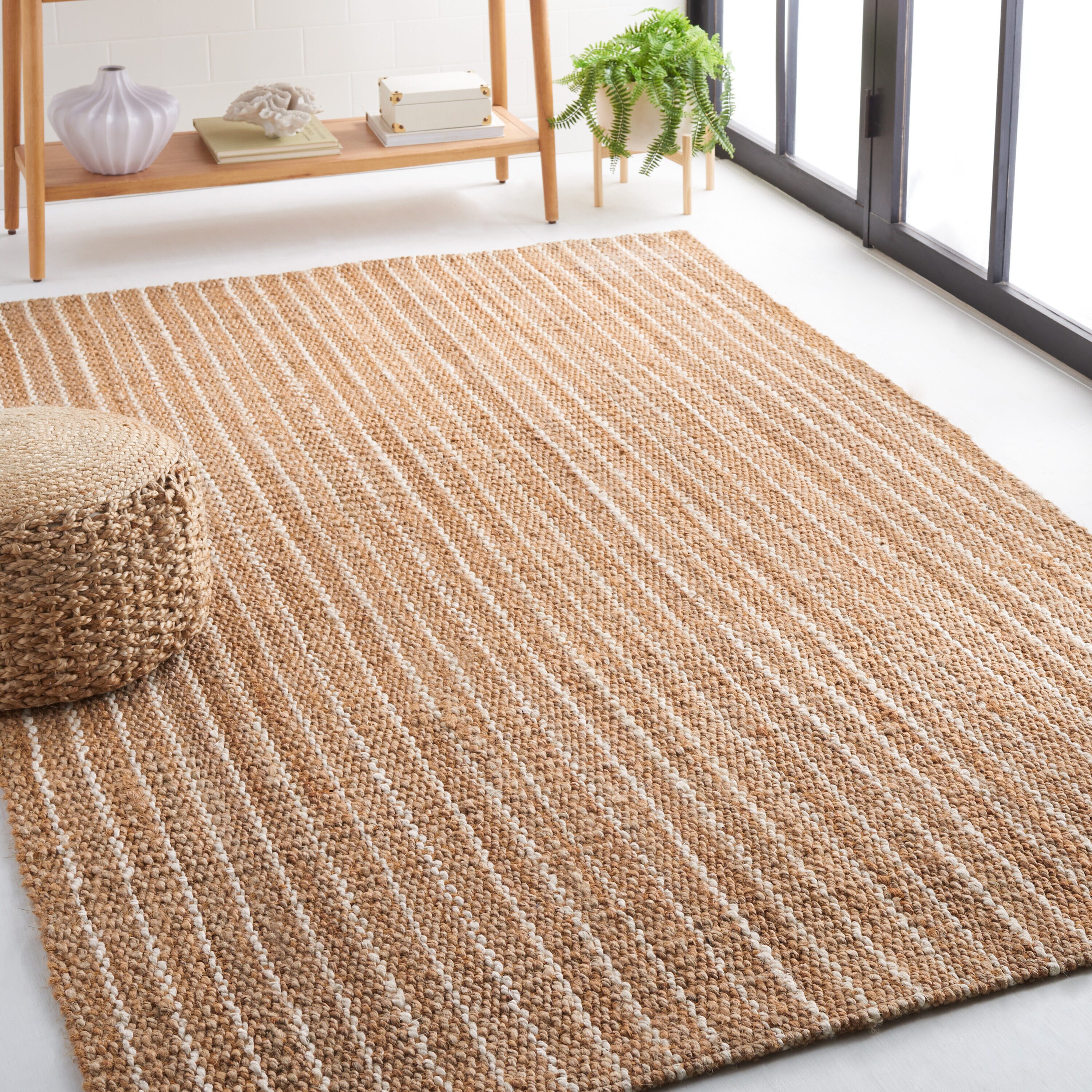  Natural Fiber 735 Natural/Ivory Contemporary 4ft x 6ft Small Rectangle Rug
