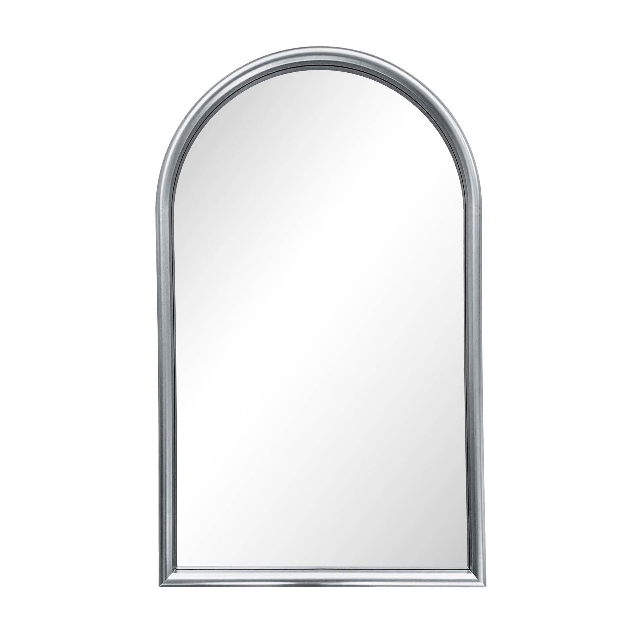  KM1110-SIL-MB 22.5-in W x 37.0-in H Arch Silver Framed Wall Mirror
