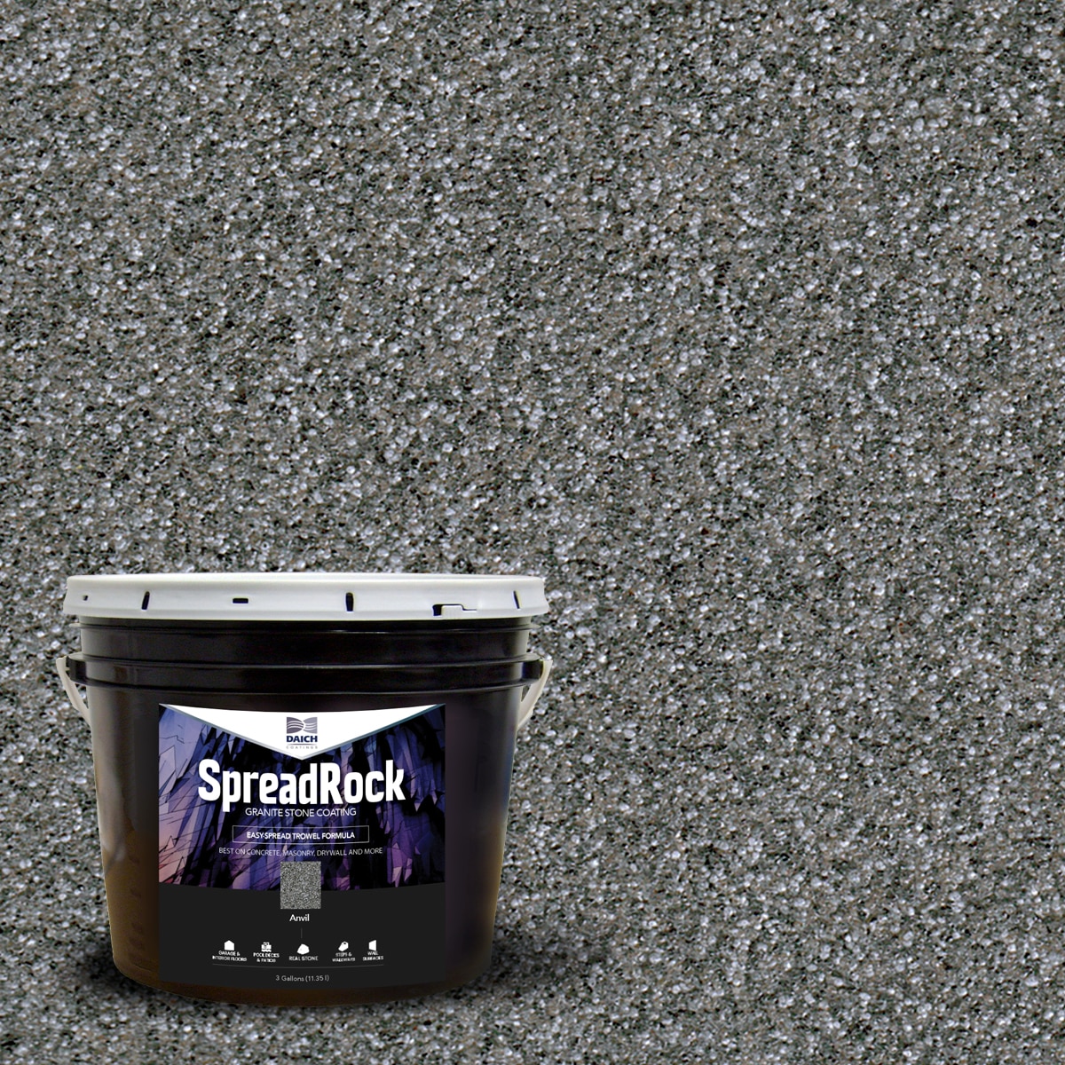 Daich SPR-AN-030 SpreadRock Anvil Satin Interior/Exterior Anti-Skid Porch and Floor paint ( 3-gallon )