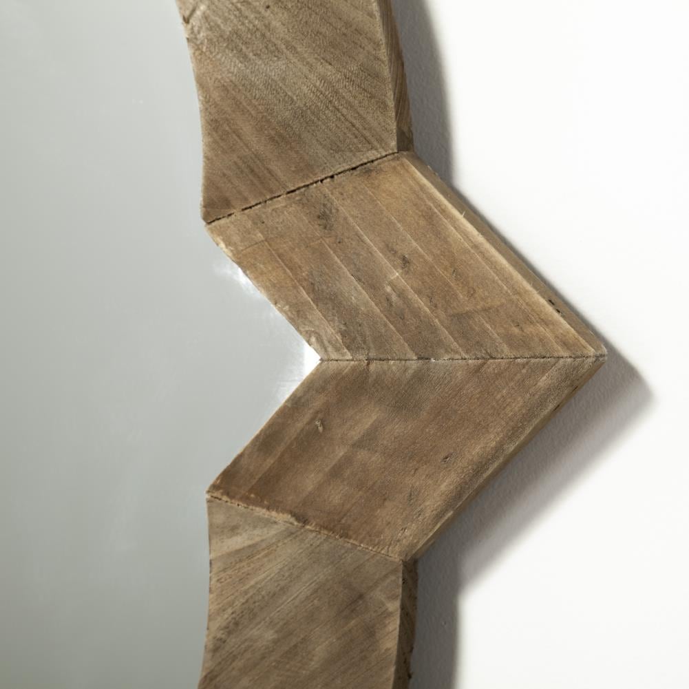 Argonne Natural Pine Wood Full-Length Square Wall Mirror