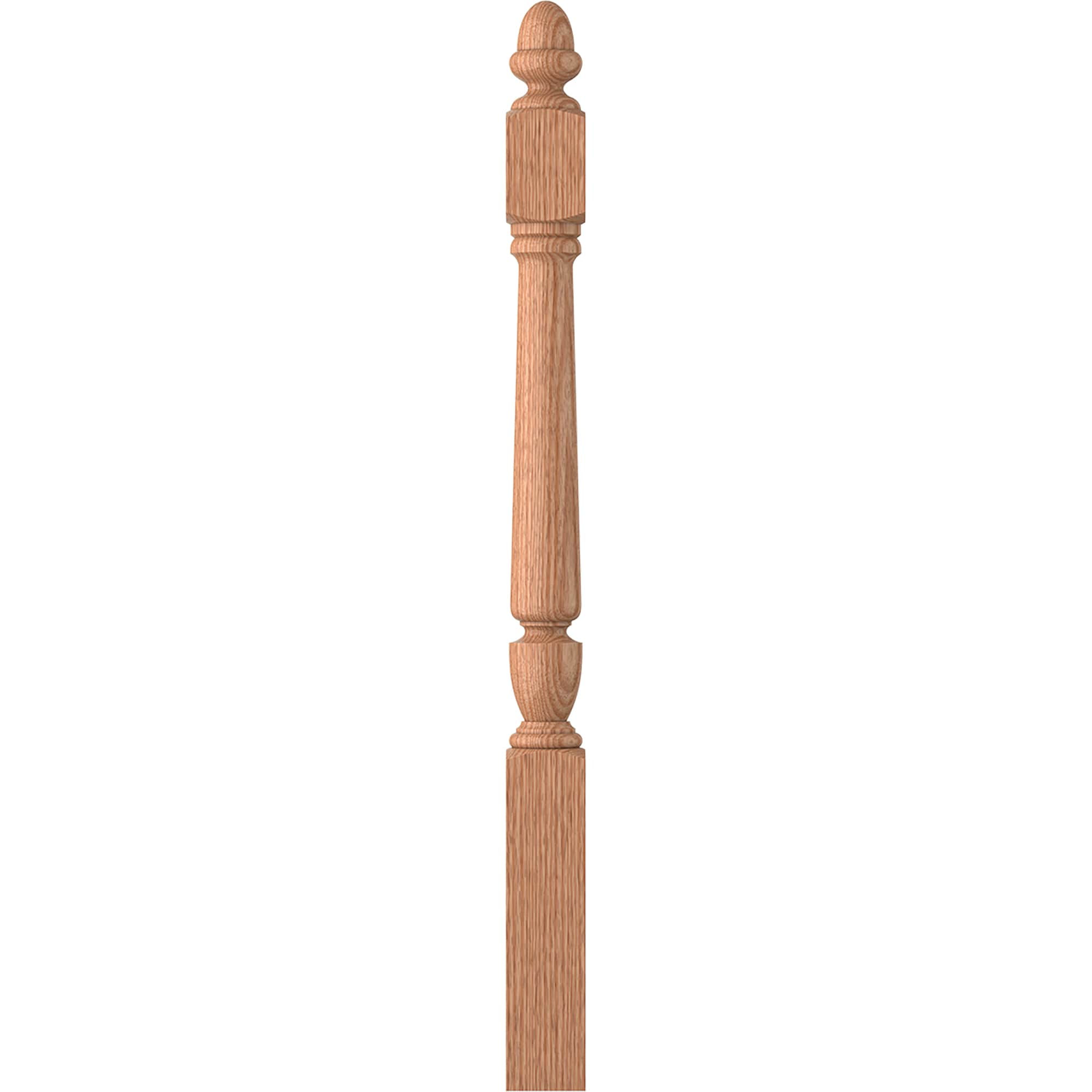 L.J. Smith Stair Systems LJP-3040-O Regent 3.5-in x 47.75-in Unfinished Red oak Starting Stair Newel Post