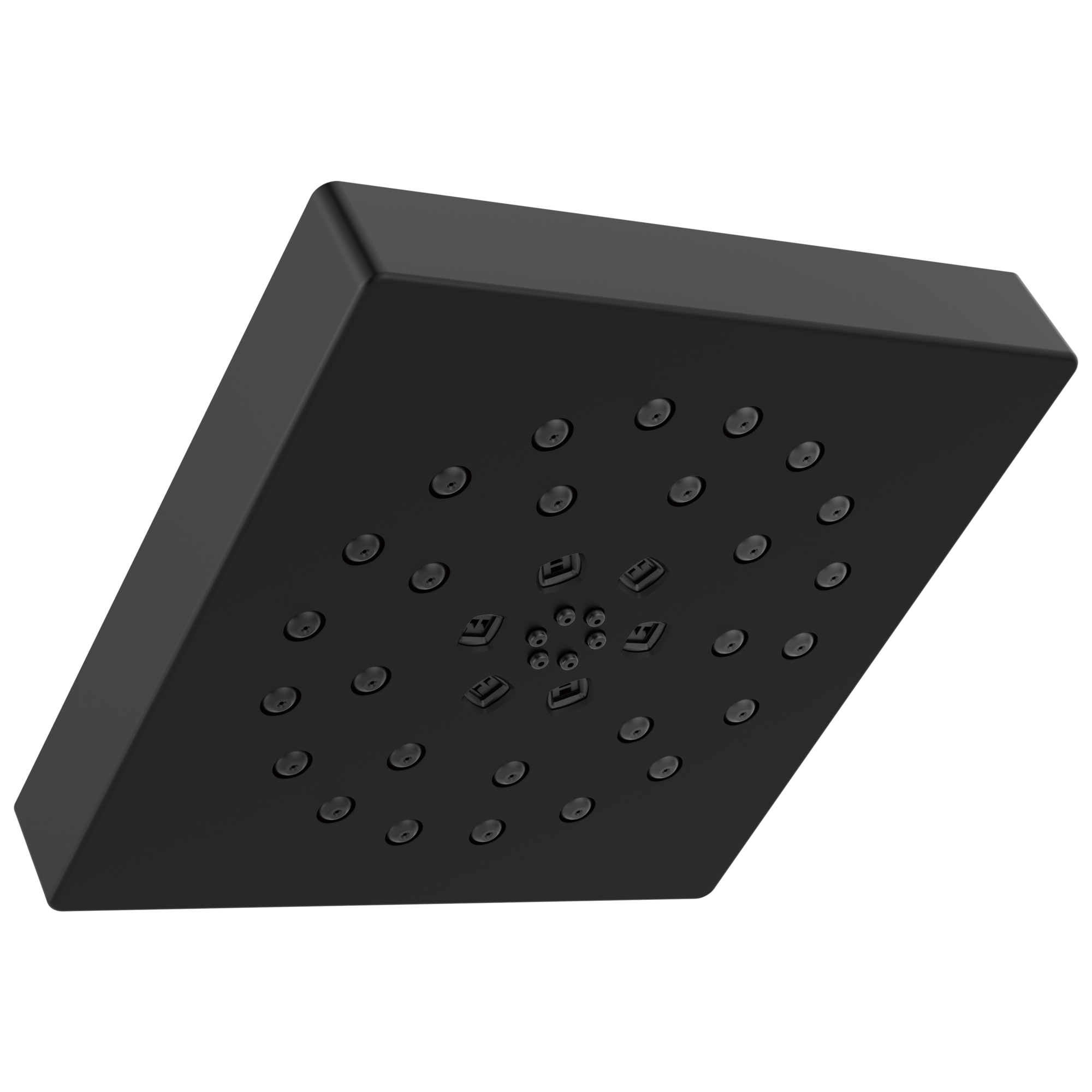 Delta 52484-BL Universal Showering Components 4.0 -Spray Matte Black 7.8125-in Square Fixed High Pressure Shower Head 1.75 GPM