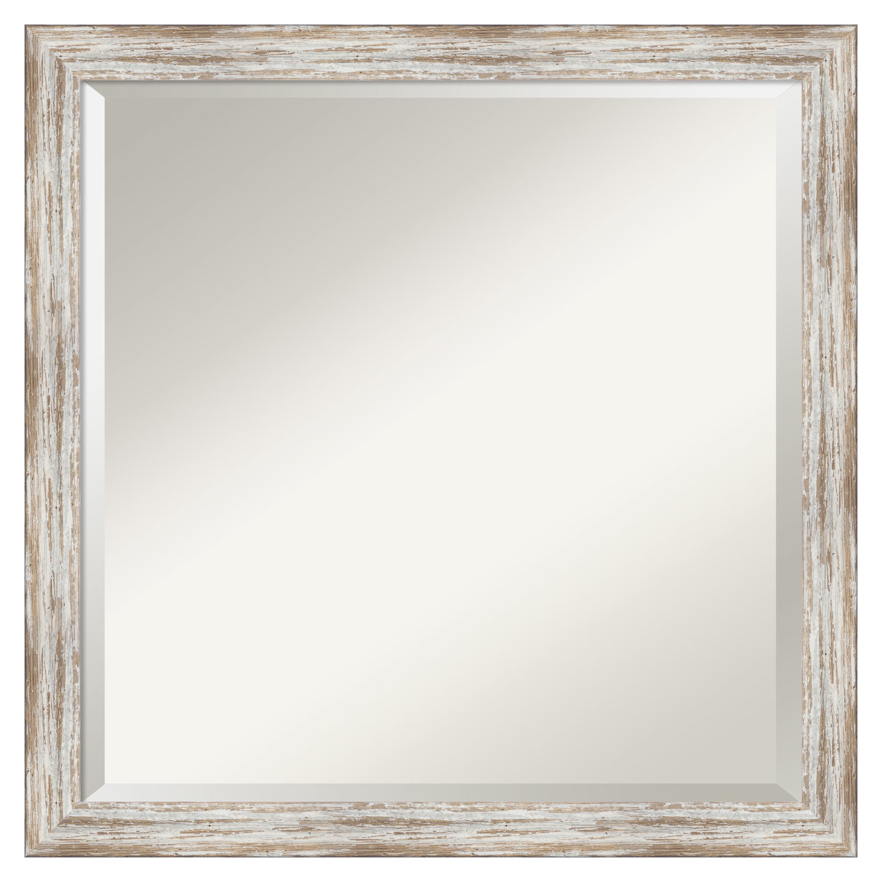 Amanti Art DSW4407160 22.5-Inches x 22.5-Inches Framed Rectangle Bathroom Vanity Mirror ( Distressed Cream,White )