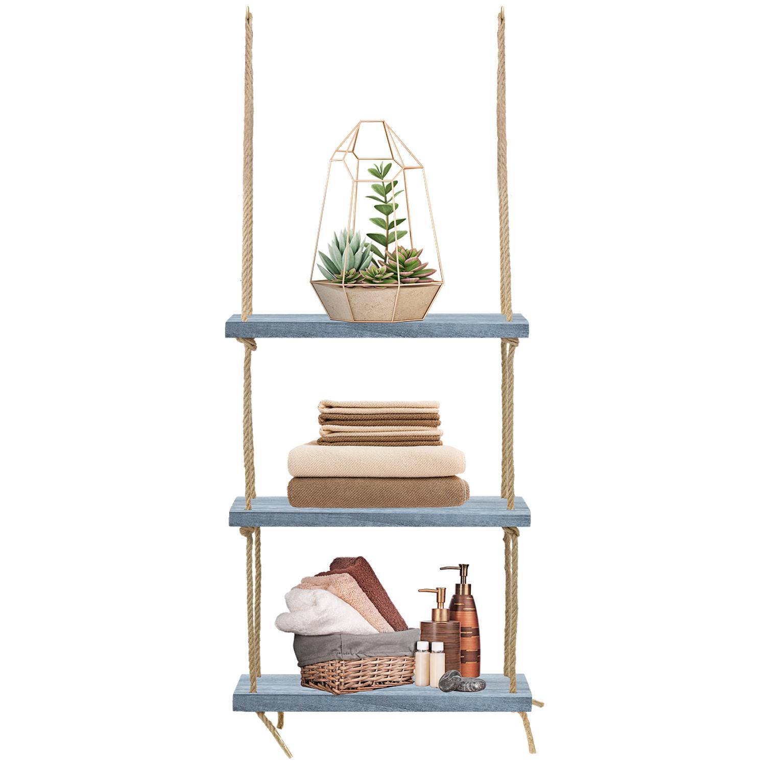 SORBUS WD-HNG3N-GRW Wall-Mounted-Shelving - View #3