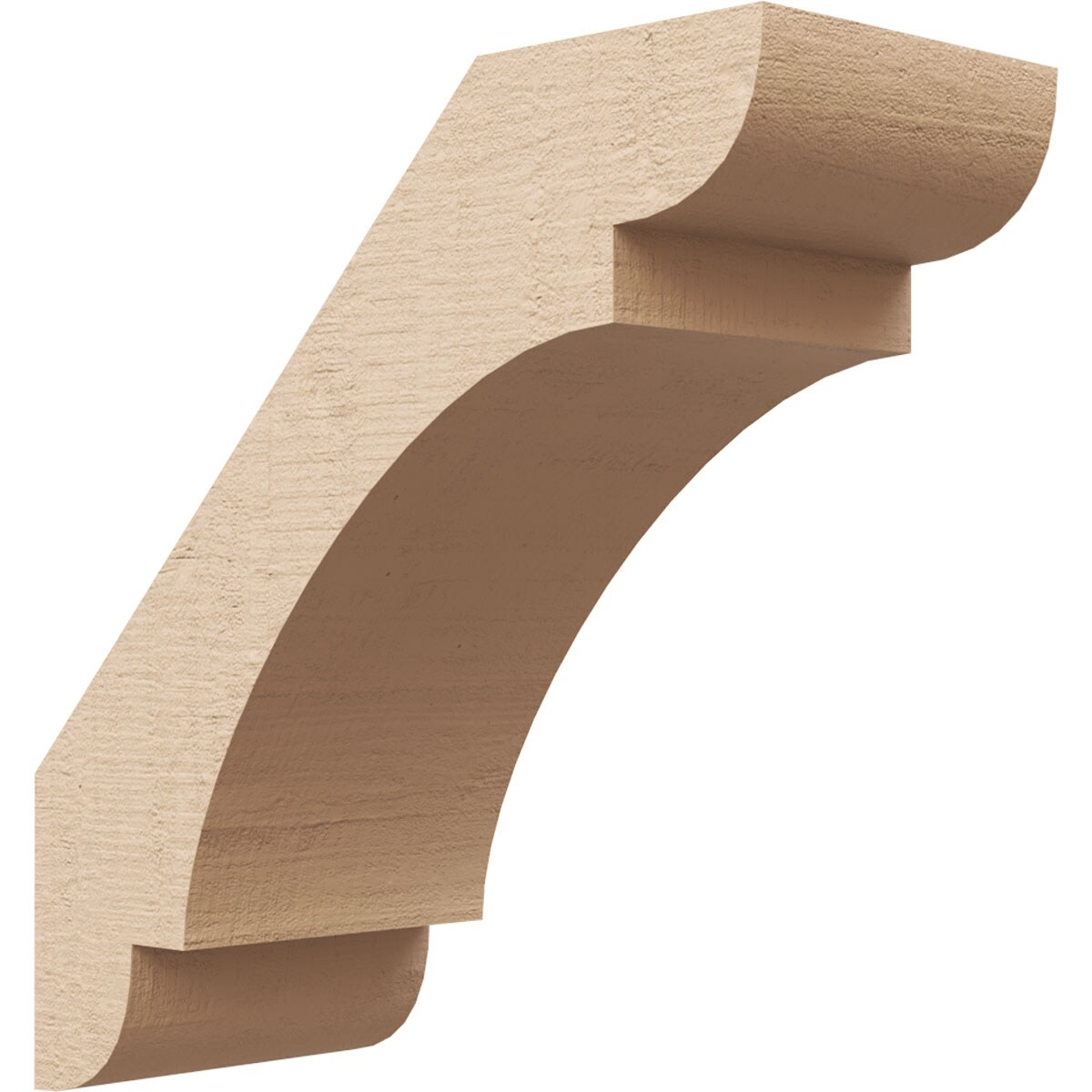 Ekena Millwork BRCUR05X12X12OLYRCPR 5-in x 12-in x 12-in Primed Urethane Olympic RoughCedar Woodgrain TimberThane KneeBrace