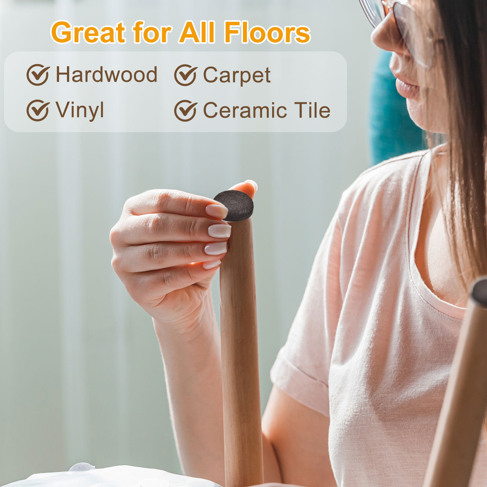 Unique Bargains Furniture Sliders 20pcs 1inch - Formed Felt Round ...