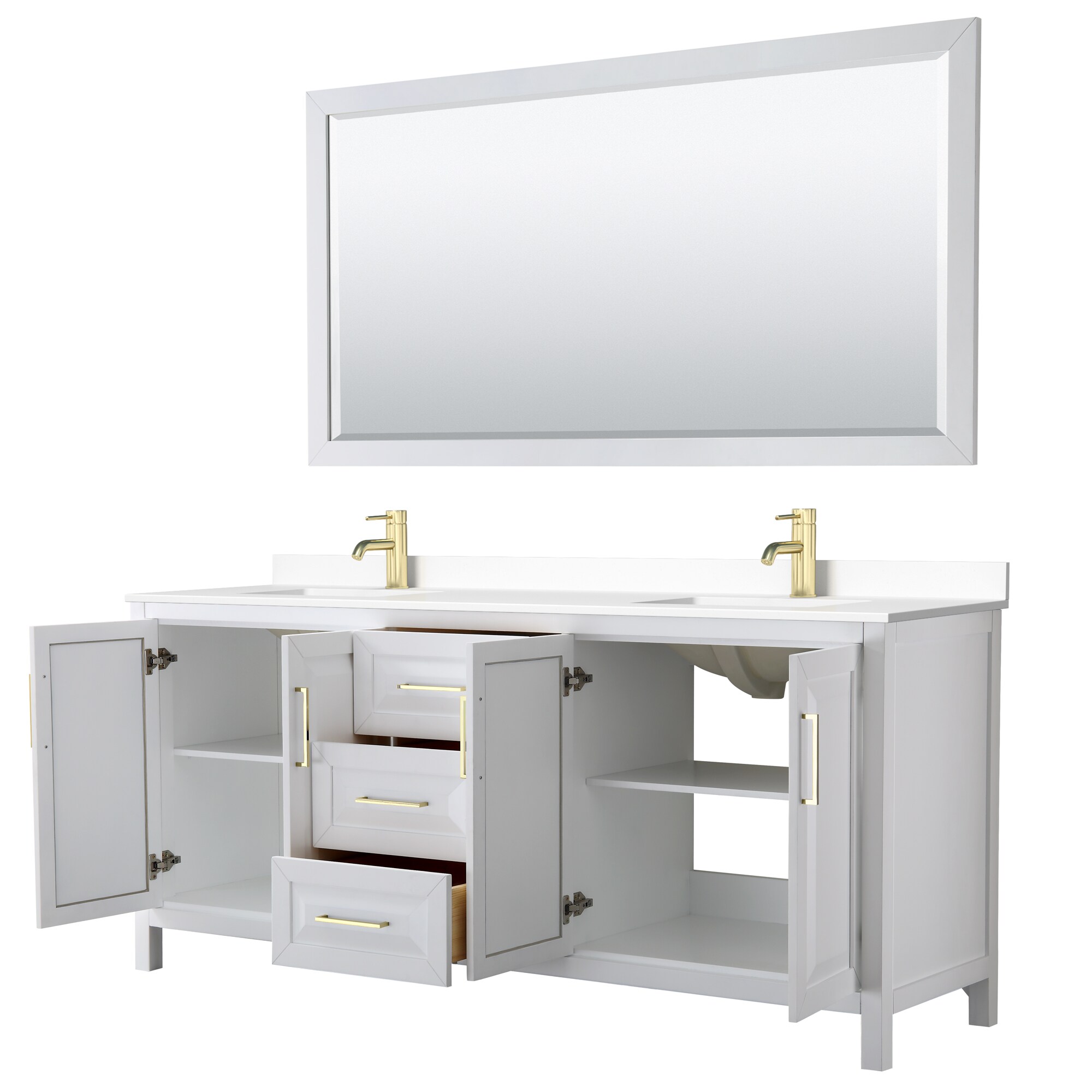 Wyndham Collection WCV252580DWGWCUNSM70 Bath-Vanity-Combo - View #2