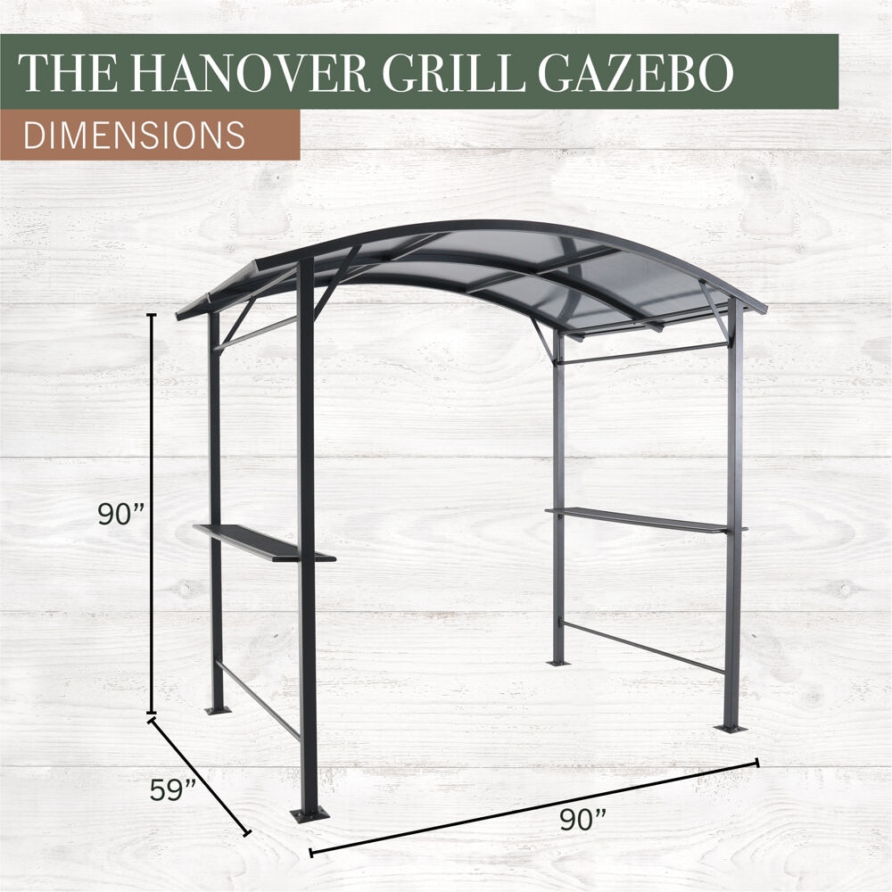 Hanover HANGRGAZ-GRY Wood-Resin-Gazebos - View #5