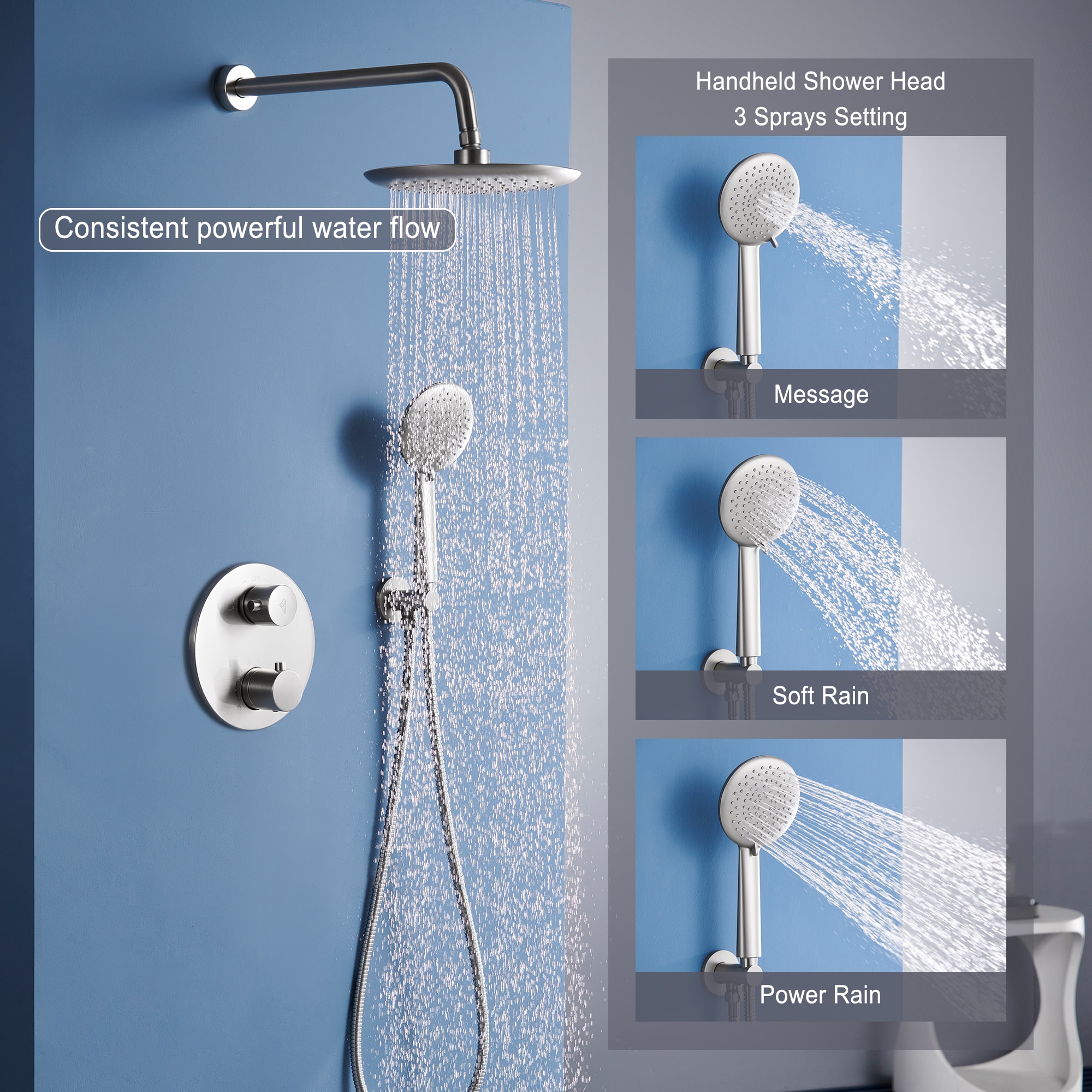 Clihome DG-SS808MB12 Showerhead-Bar-Panels - View #7