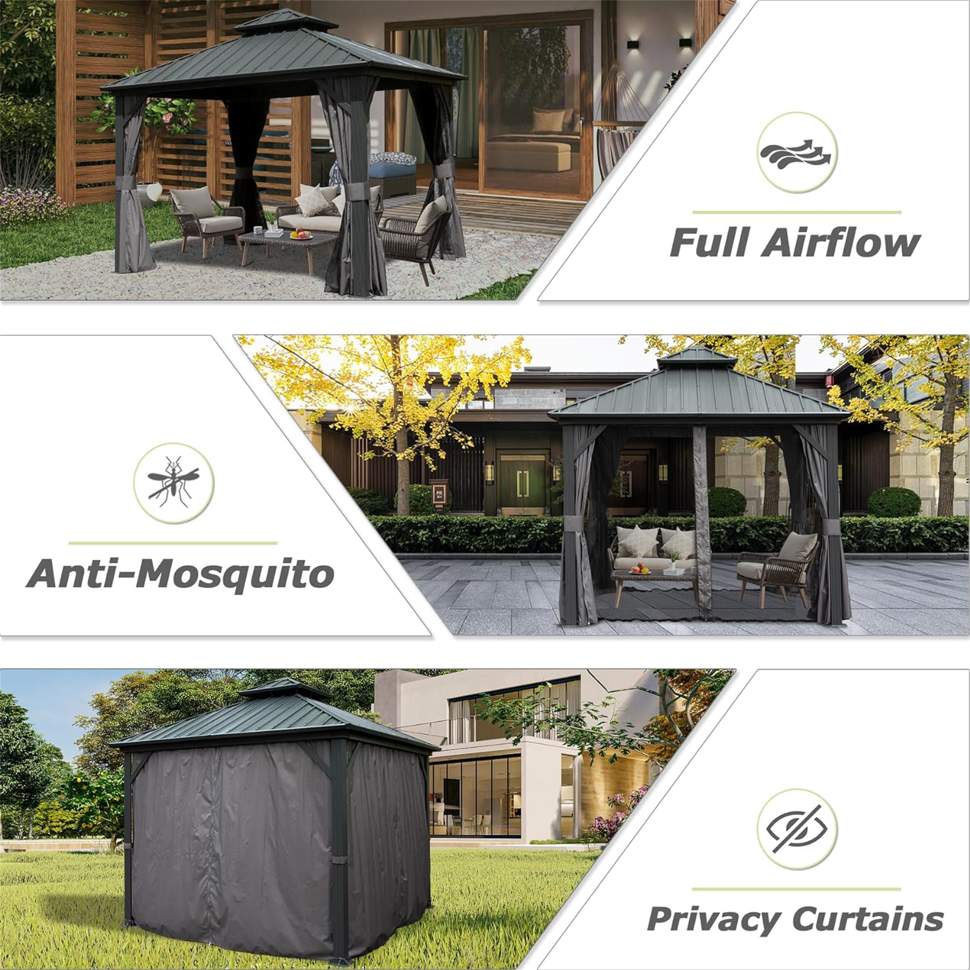 Mondawe MO-F101-3 Wood-Resin-Gazebos - View #6