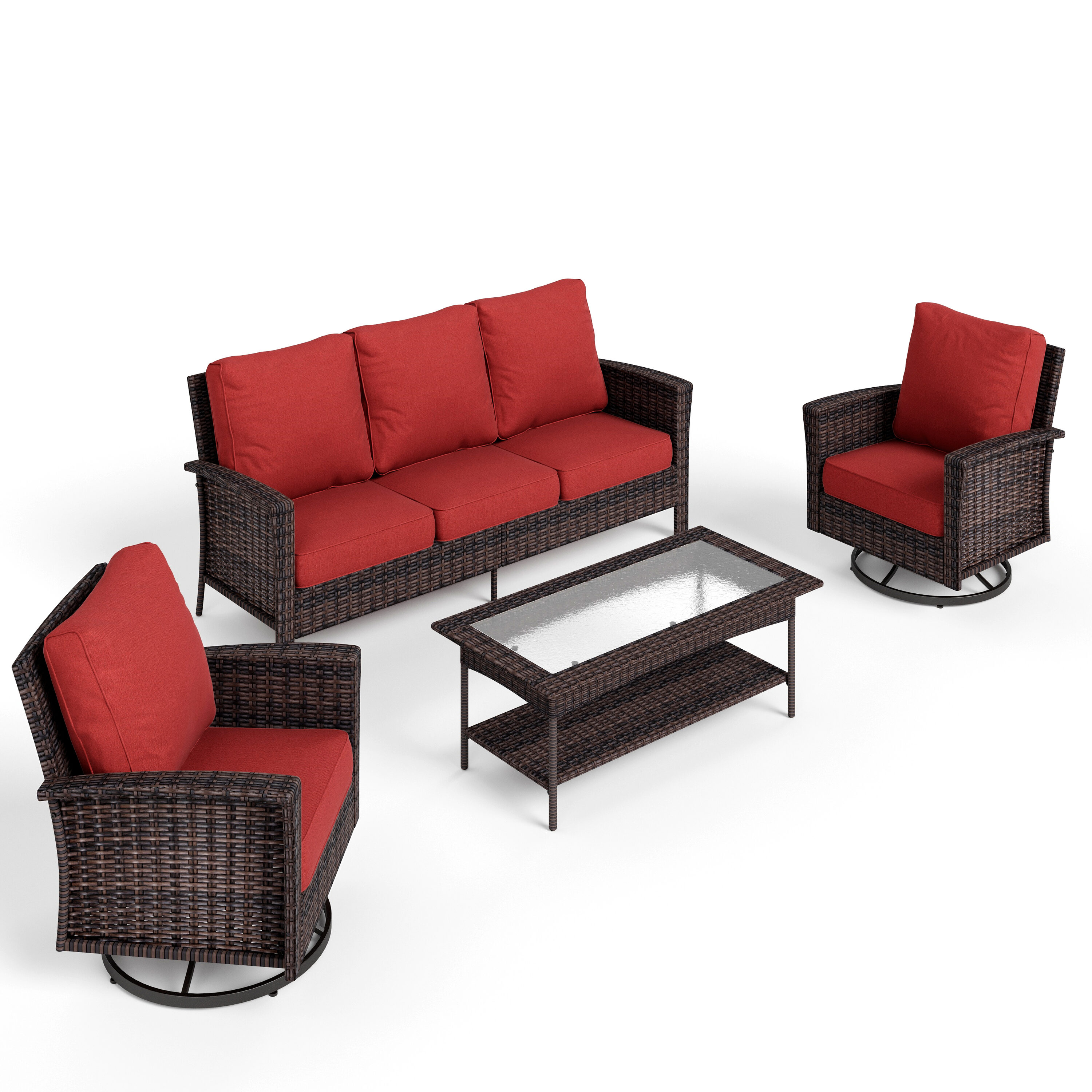 Sunshine Valley CR005-01-5-RD Patio-Conversation-Sets - View #2
