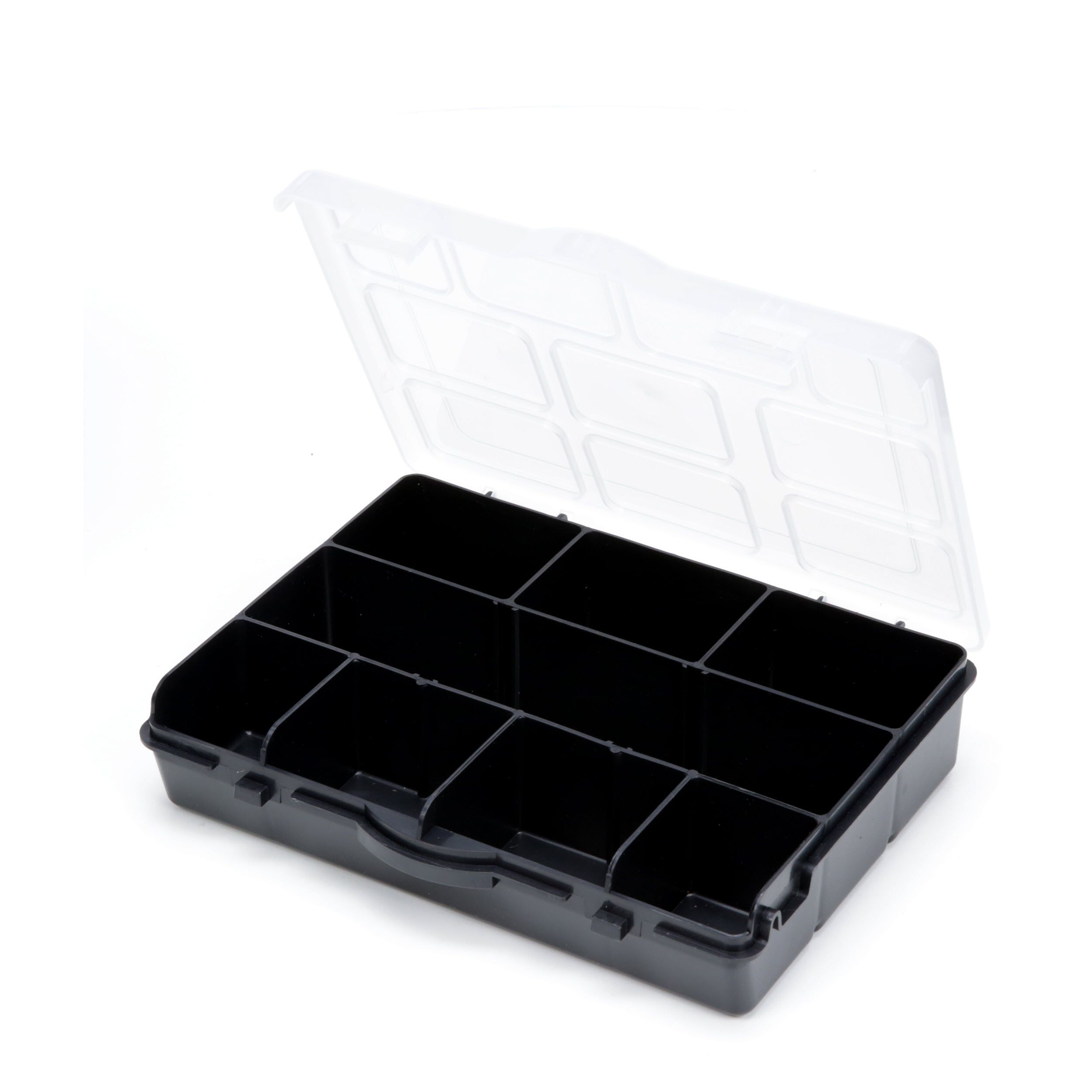 Durable Plastic Multi Compartments Tray Box Insert Light Weight -Black or White 