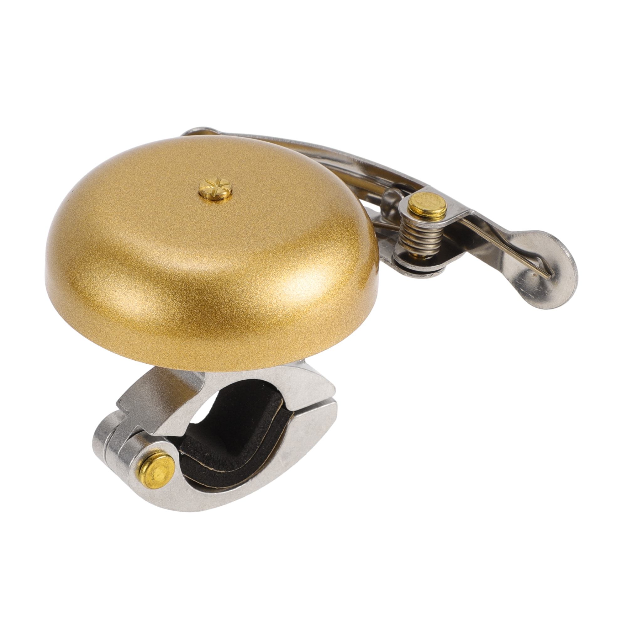 Unique Bargains Mountain Bike Road Bike Bicycle Trigger Bell 100DB Retro Crisp Ringing Loud Sound Horn Adjustable Cycling Handlebar Bell Gold Tone for Adults Children
