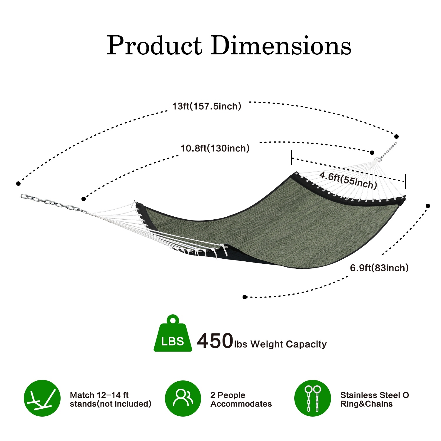  OLF-HK2-DARKGREEN hammocks - View #3
