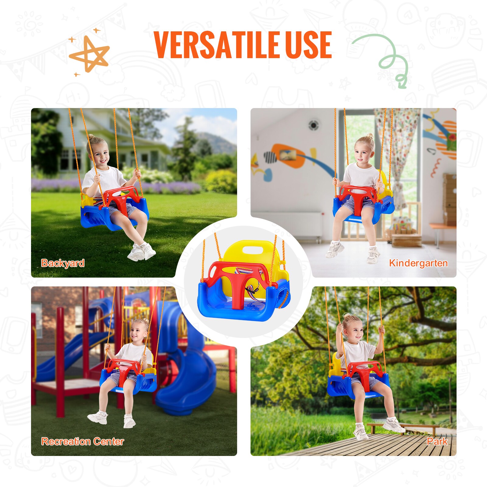 SVOPES SVOPES3H1YYEQ07613V0 Playset-Swings - View #6