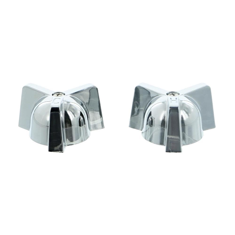 Road & Home RVP103 Chrome 2 -Handle Knob Bathroom Sink Faucet Handle 2 -Pack