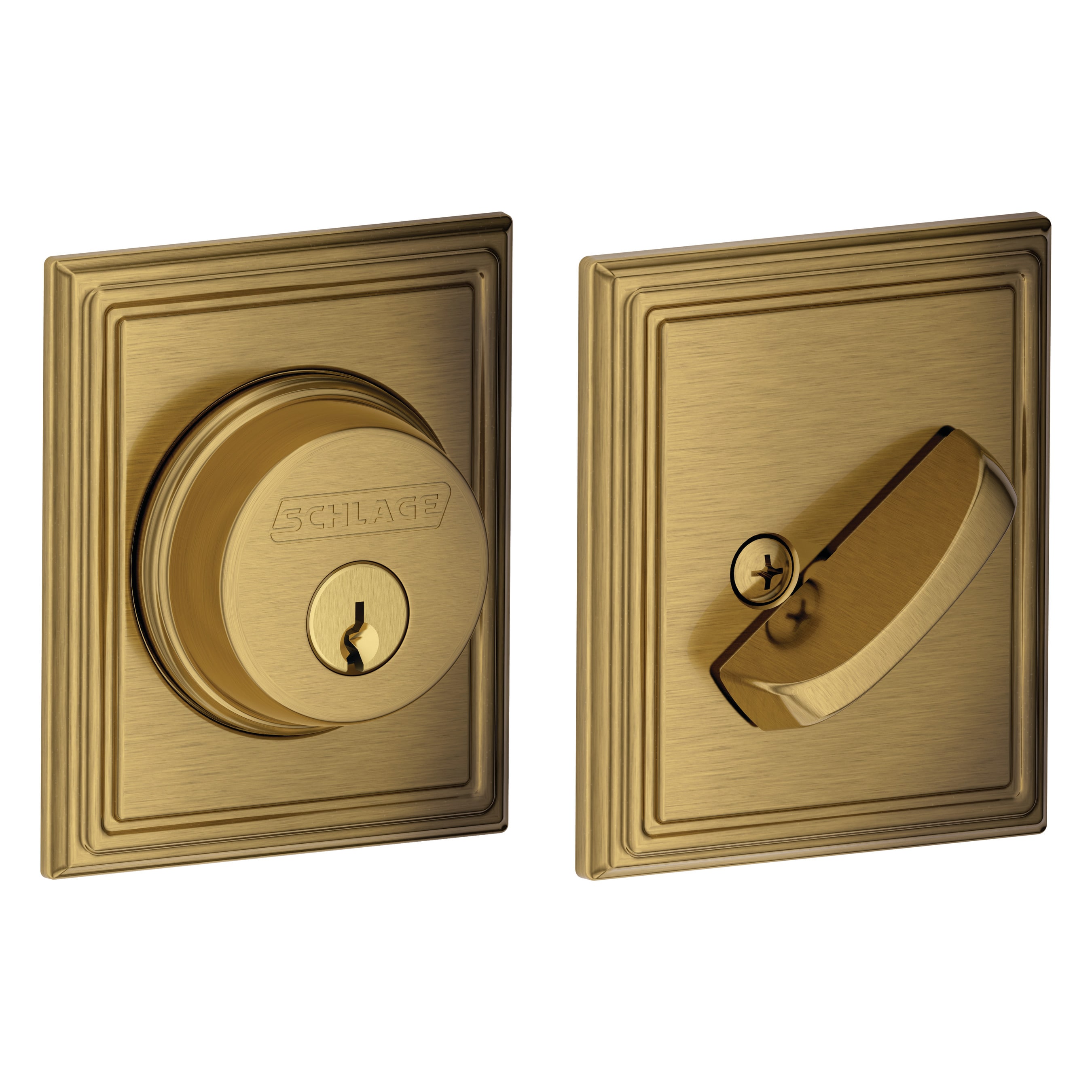 Schlage B60 ADD 609 Single Cylinder Antique Brass Single Cylinder Deadbolt