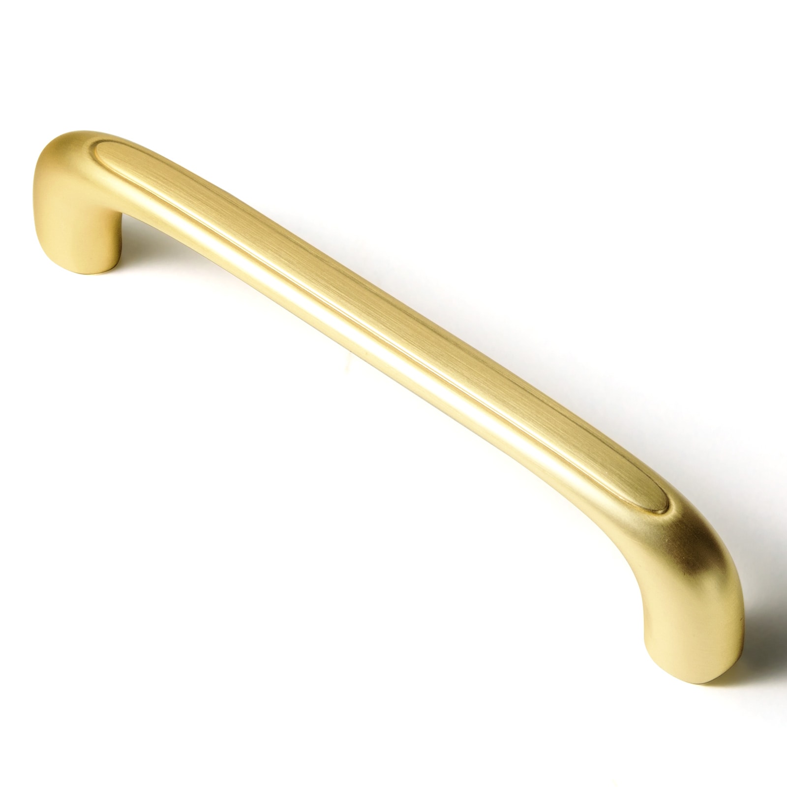 Miaokesen 2028TLS-128 5-1/16-in , 128mm Center to Center Light Brushed Brass Novelty Handle 6 -Pack