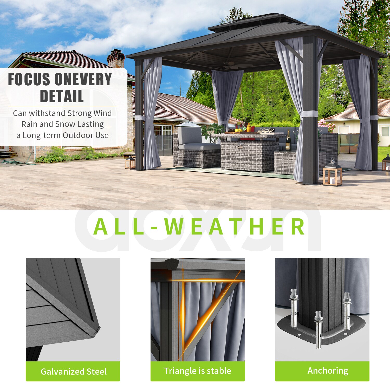 AOXUN G30005 Wood-Resin-Gazebos - View #6