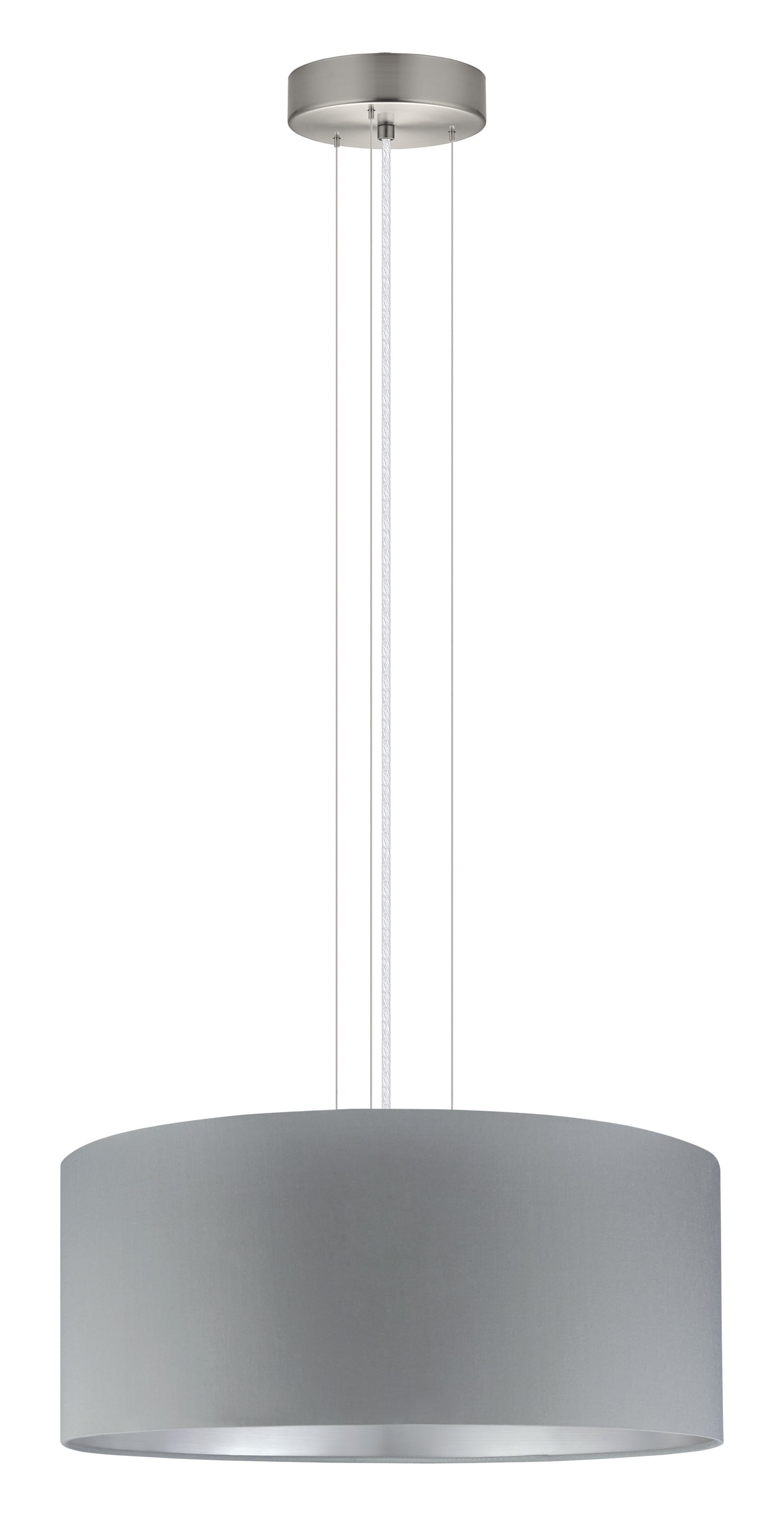 EGLO 31606A Maserlo 3 -Light Satin Nickel Modern/contemporary Drum Medium Hanging Pendant light