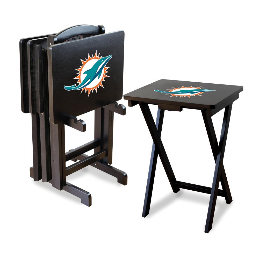 Imperial International 5-Piece Casual Miami Dolphins Tv Snack Tray Set  Accent Table Set at