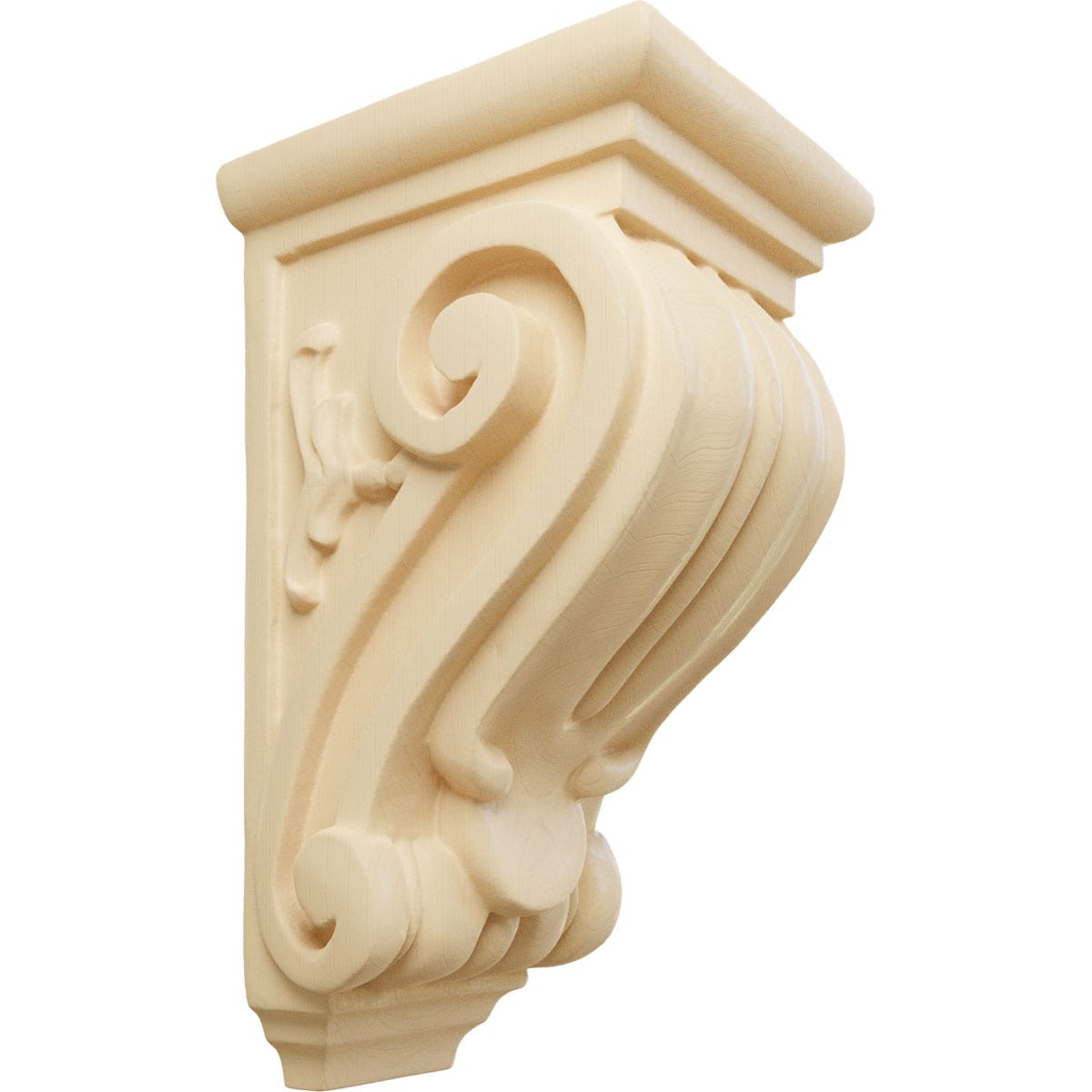 Ekena Millwork CORW03X04X07CLMA 3-1/2-in x 4-in x 7-in Unfinished Maple Wood Paintable/Stainable Corbel