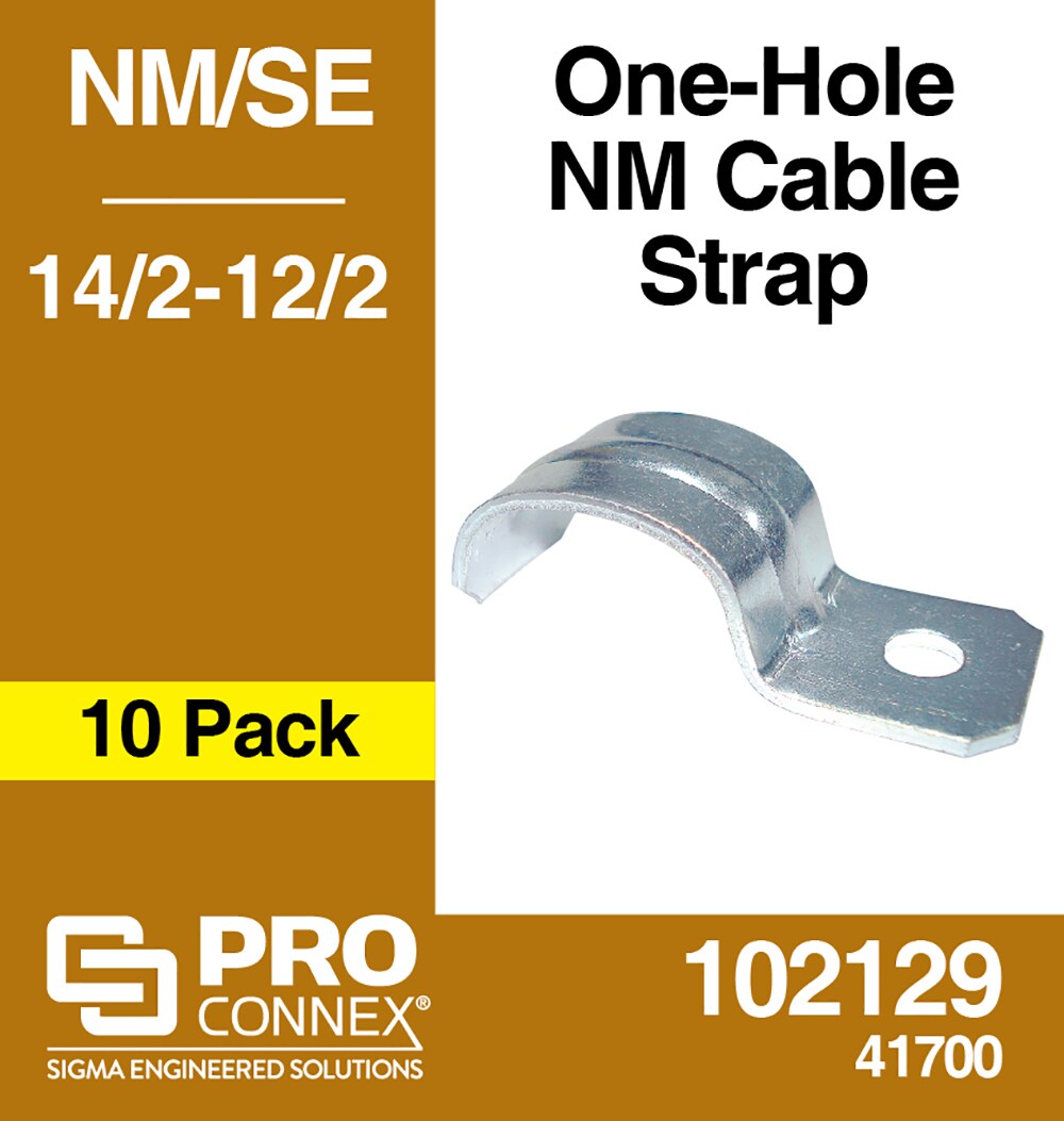 Sigma ProConnex Zinc-plated Steel One-hole Strap Conduit Fittings (10-Pack)  in the Conduit Fittings department at