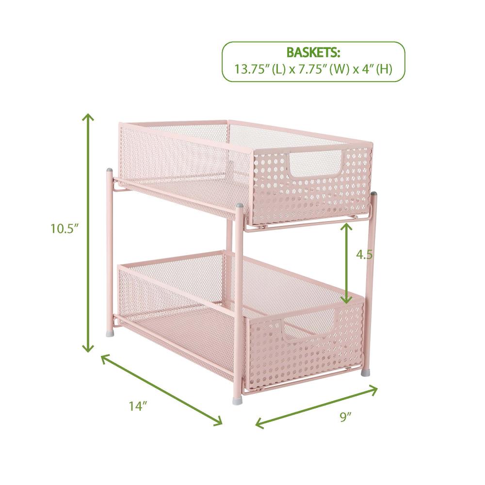 Mind Reader HCABASK2T-PNK Bins-Baskets - View #7