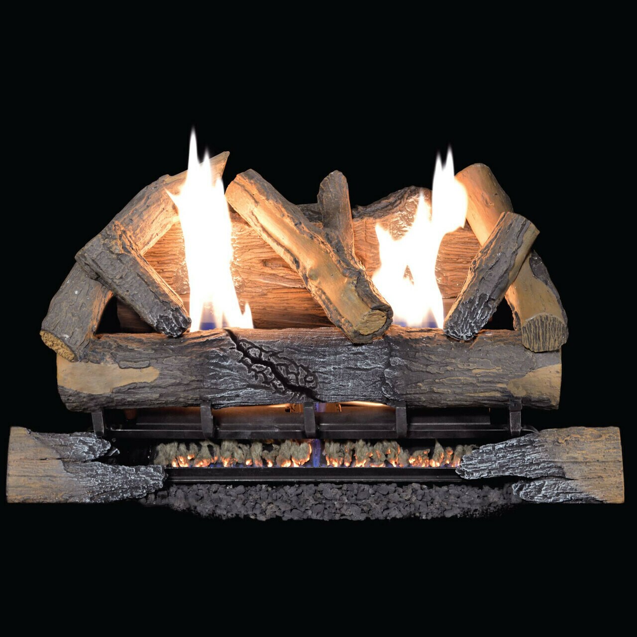 Duluth Forge DLS-N24M-3 24-Inches 33000 -BTU Natural gas Dual -Burner Vent-free Gas Fireplace Logs