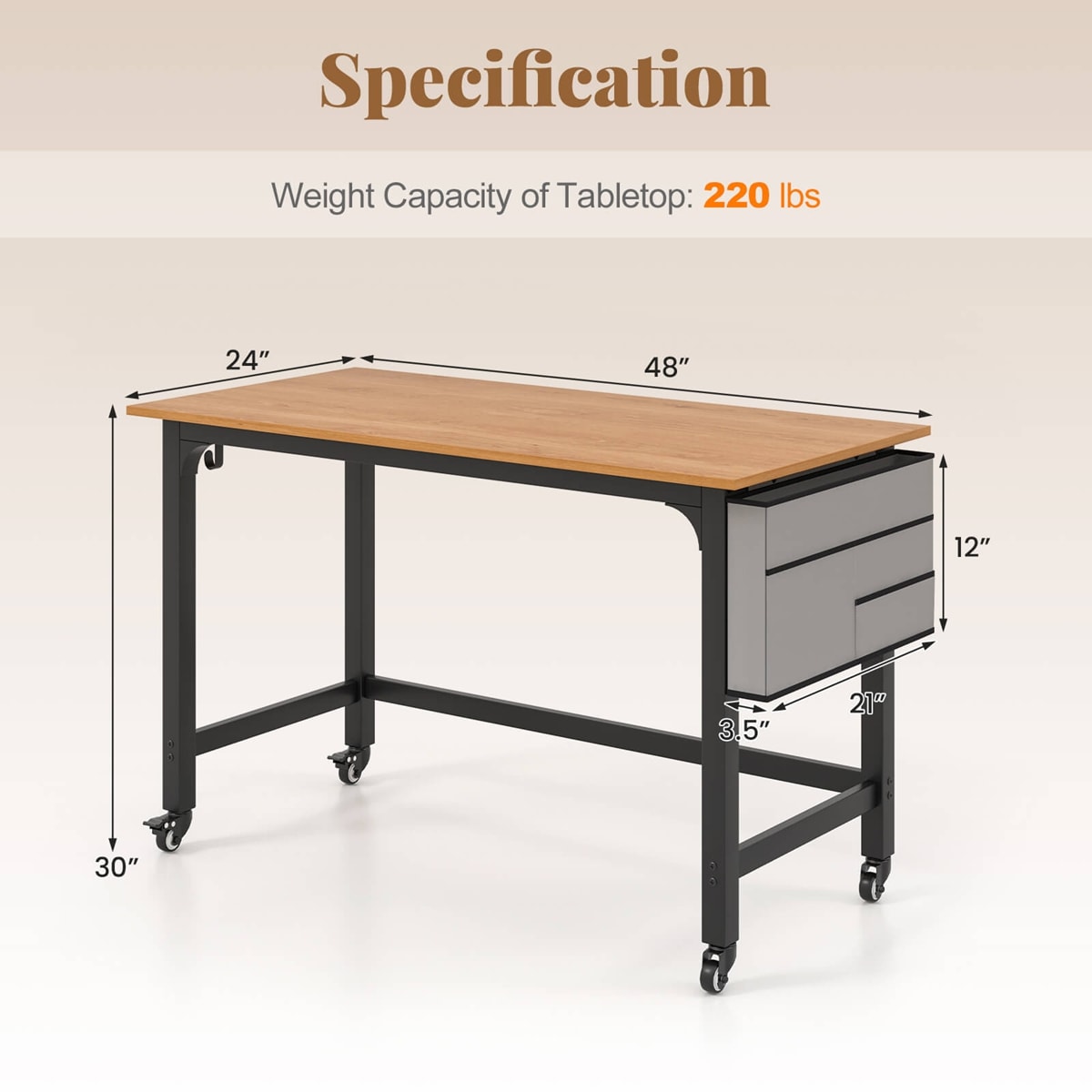 Costway HW54475 desks - View #3