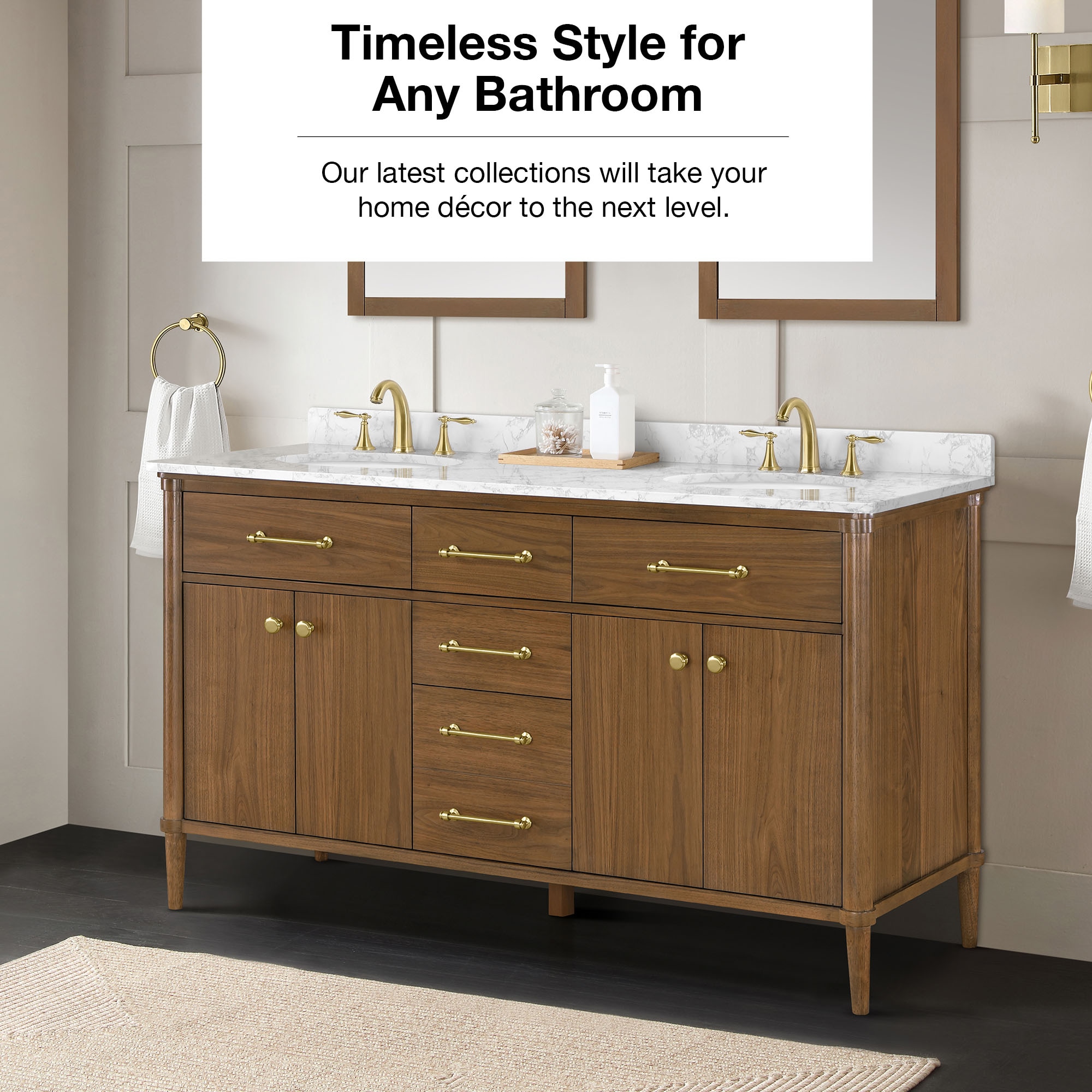 allen + roth RIAN 60WW Bath-Vanity-Combo - View #3
