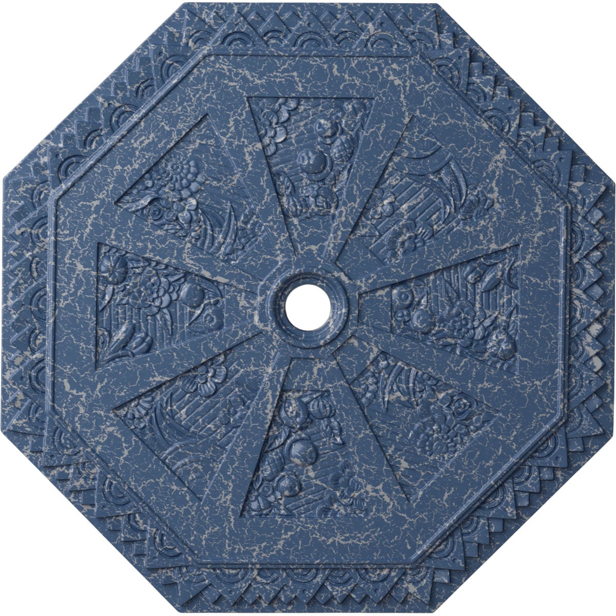 Ekena Millwork CM30SPAMC Spring Octagonal 29.125-in W x 29.125-in L Painted Americana Crackle Polyurethane Whole Ceiling Medallion
