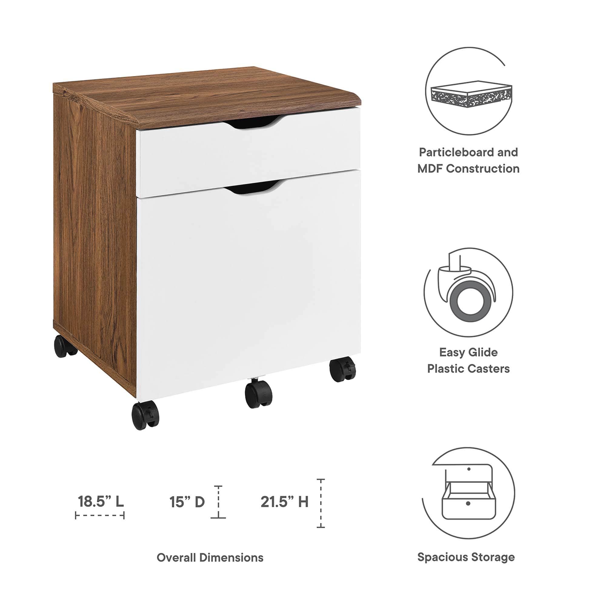 Modway EEI-5706-WAL-WHI Filing-Cabinets - View #2