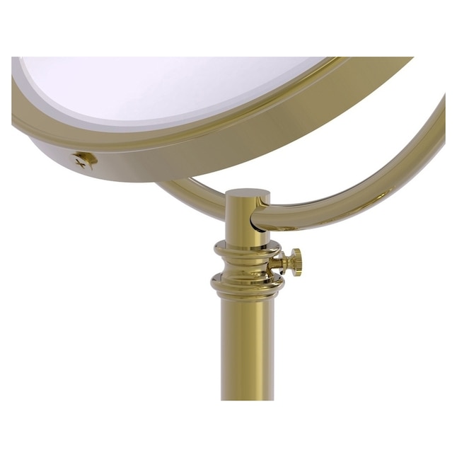 Allied Brass 8-in x 23.5-in Polished Brass Double-Sided Magnifying Countertop Vanity Mirror Allied Brass 8-in x 23.5-in Polished Brass Double-Sided Magnifying Countertop Vanity Mirror