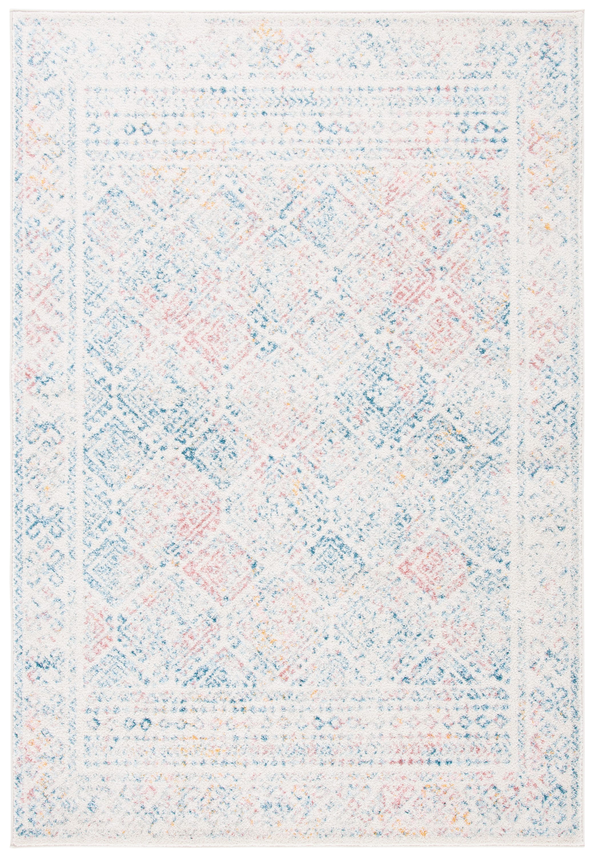 Safavieh TUL264C-6 Tulum Virden 6 x 9 (ft) Loomed Polypropylene Ivory/Terracotta Rectangular Indoor Distressed/Overdyed Global Area rug
