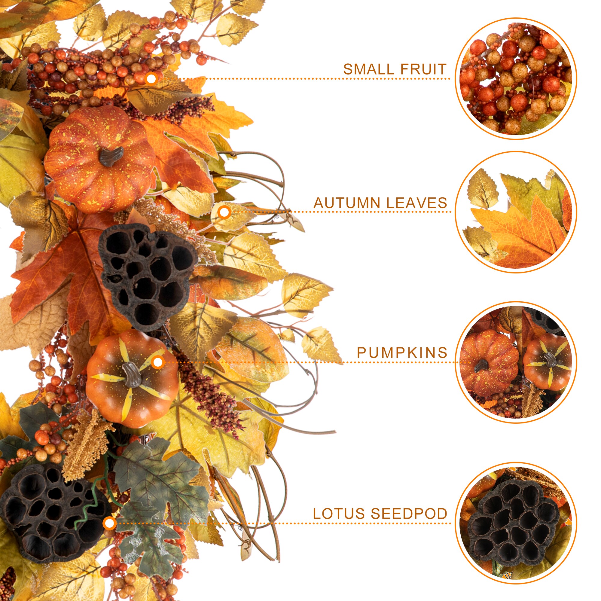 Glitzhome 2019500013 Indoor-Thanksgiving-Decor - View #5