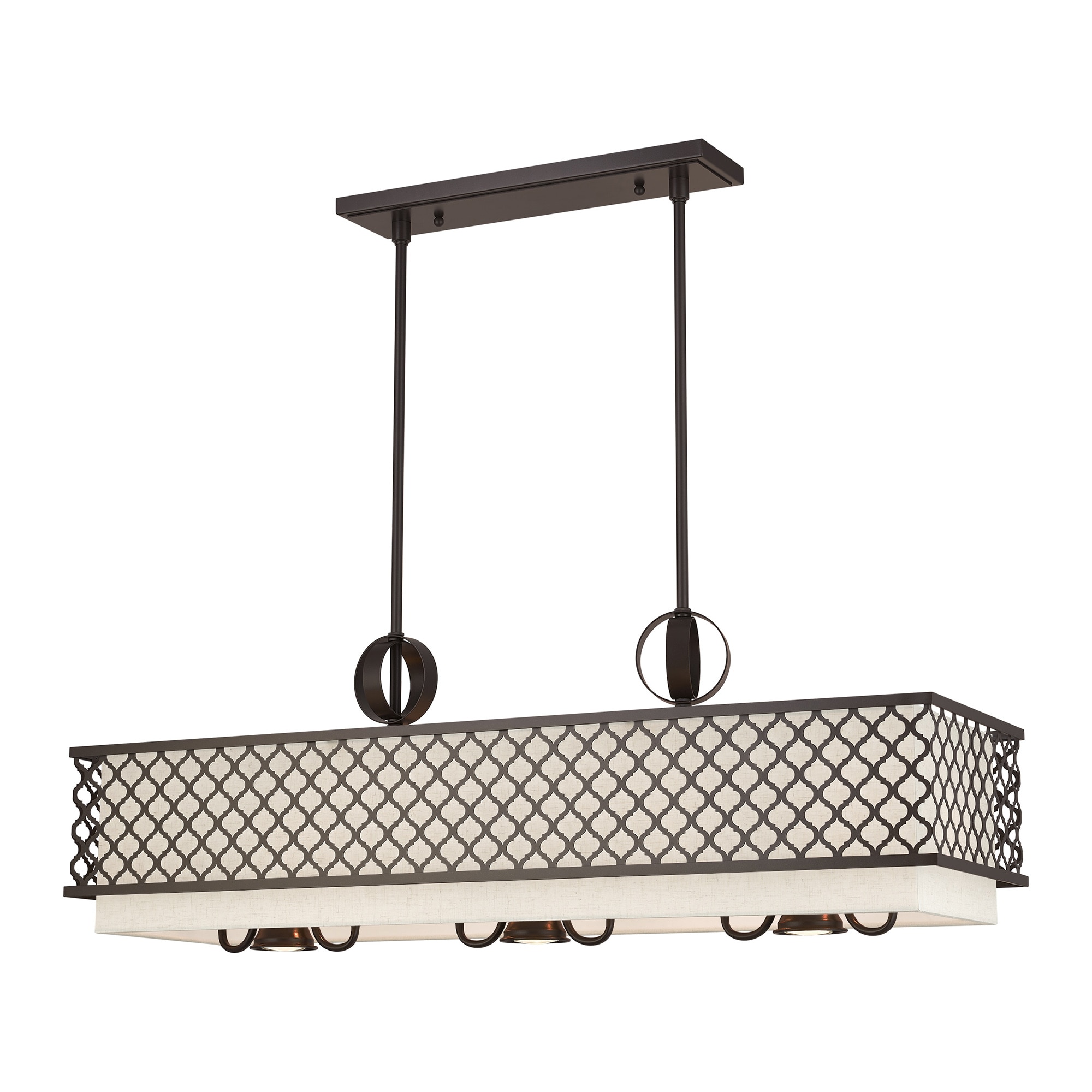 Livex Lighting 41117-92 Arabesque 9 -Light Matte Bronze Transitional For Use in Bathrooms, Bedrooms, Dining Rooms, Foyers, Kitchens, Living Rooms Chandelier