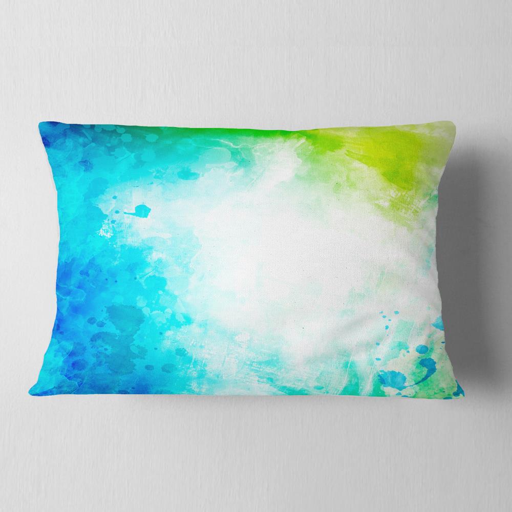 Designart CU6153-12-20 12-in x 20-in Blue Indoor Decorative Pillow