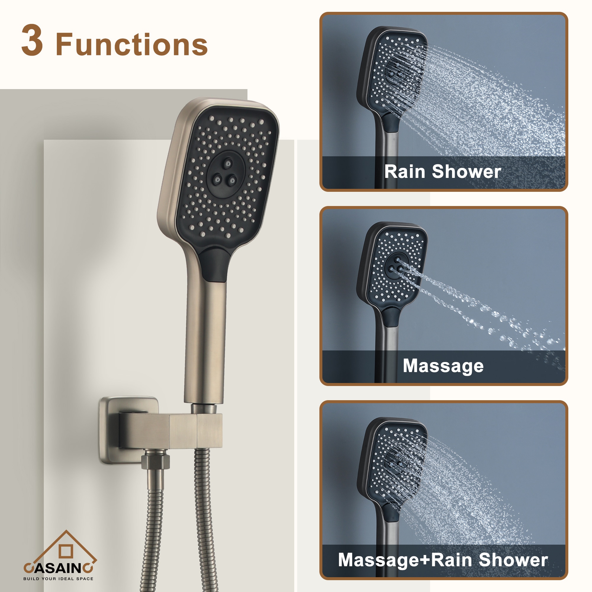 CASAINC CS6221-12BN Showerhead-Bar-Panels - View #6