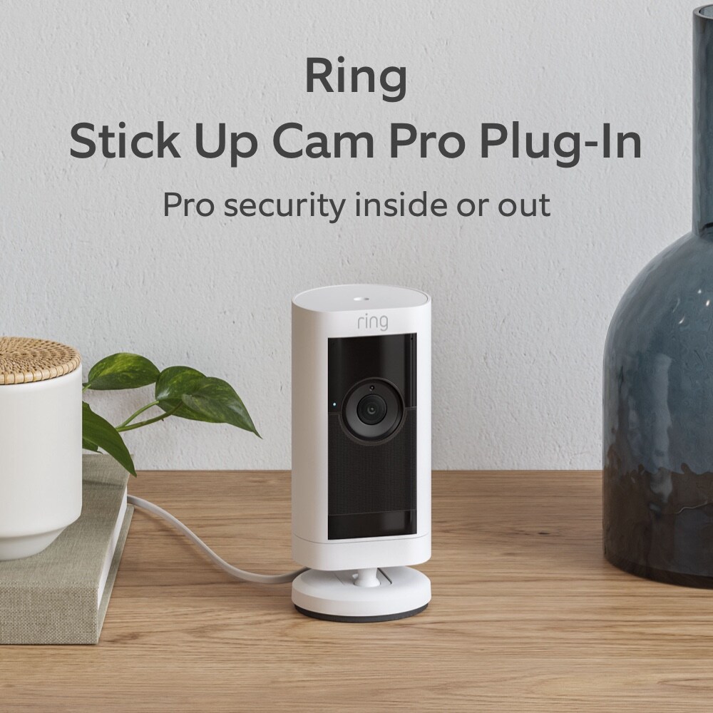 Ring Stick Up Cam Pro Plug in Indoor/Outdoor Security Camera with 3D Motion Detection, HDR Video and Color Night Vision, White B09CKN2D4S Sansujyuku sansujyuku.com