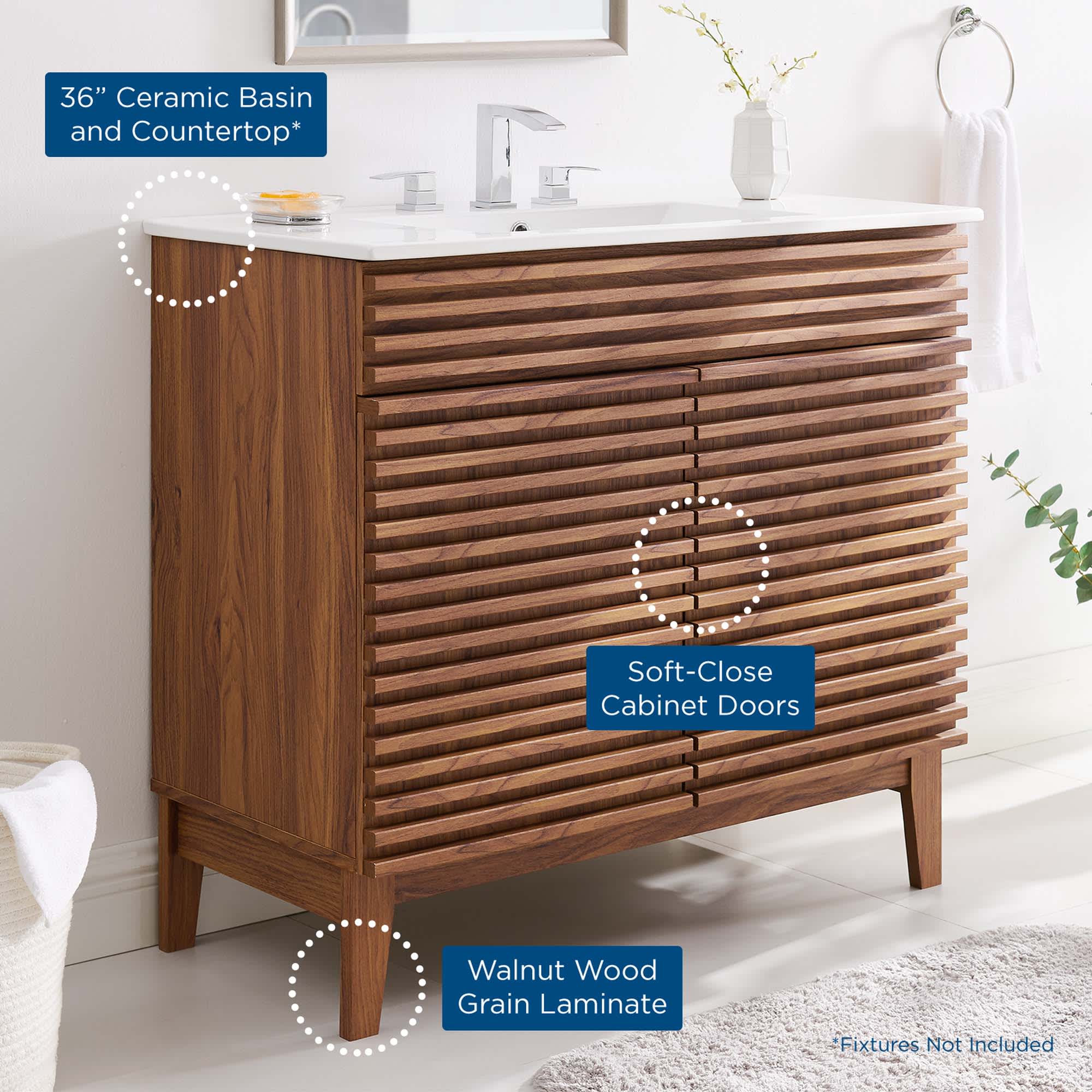 Modway EEI-4437-WAL-WHI Bath-Vanity-Combo - View #4
