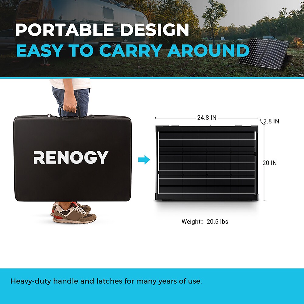 Renogy 1-Module 24.8-in x 20-in 100-Watt Solar Panel in the Solar