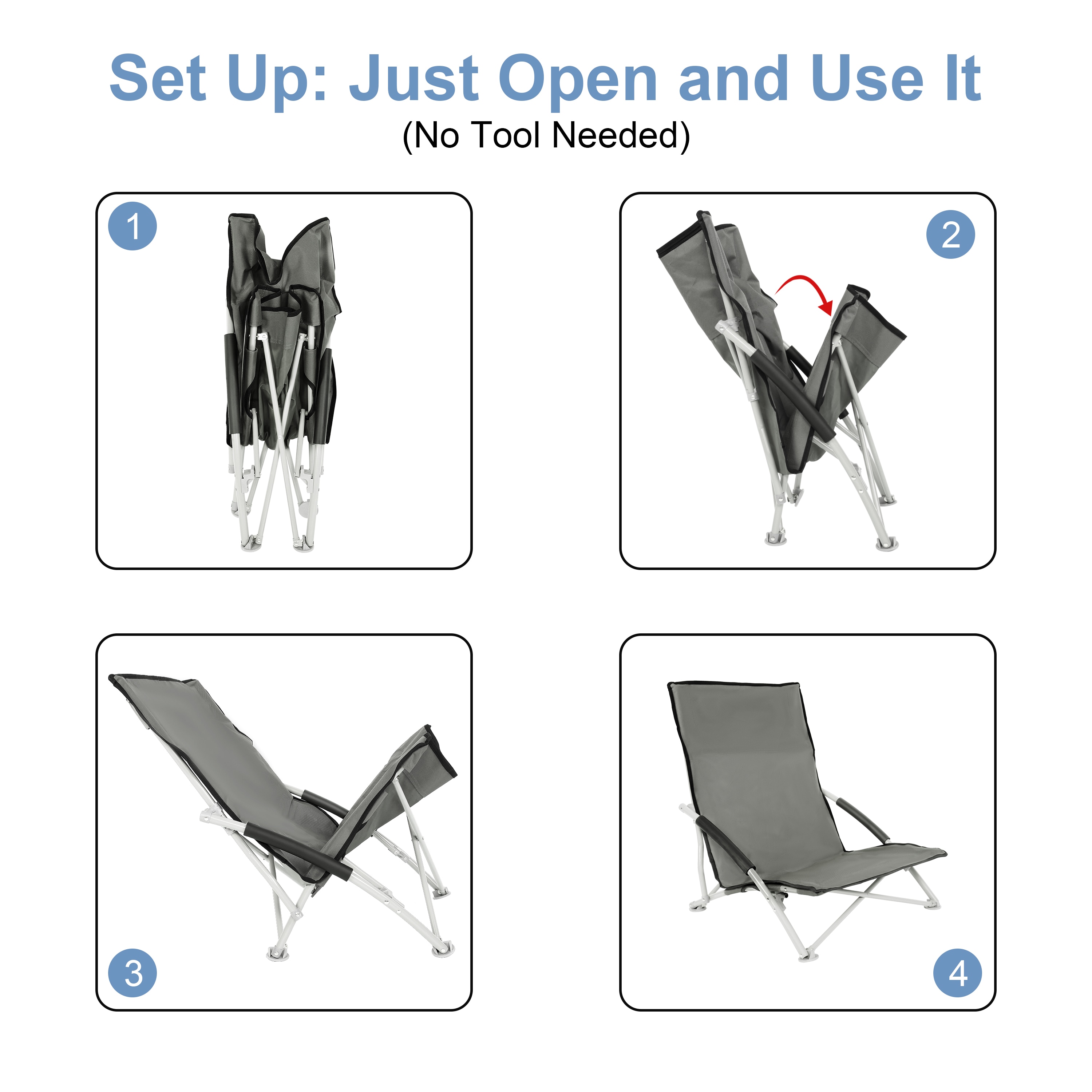 LIVIZA GIG-CC68178BK Beach-Camping-Chairs - View #9
