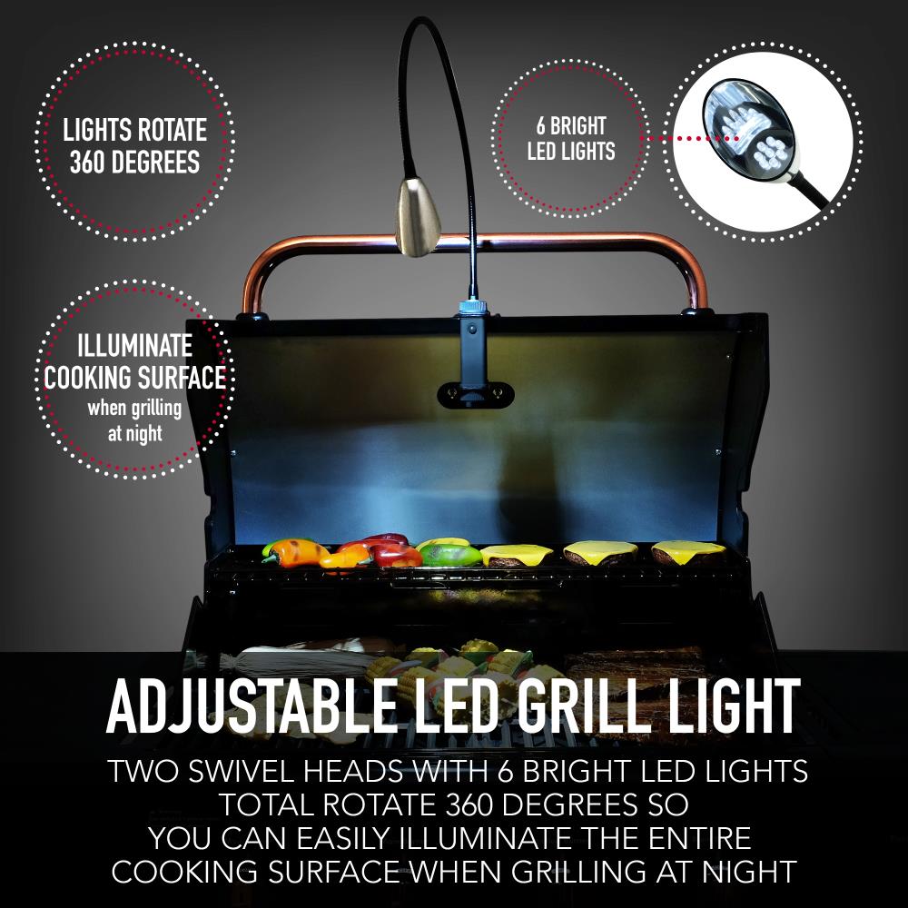 LED Gooseneck Battery Operated BBQ Clip-On Light - #86195