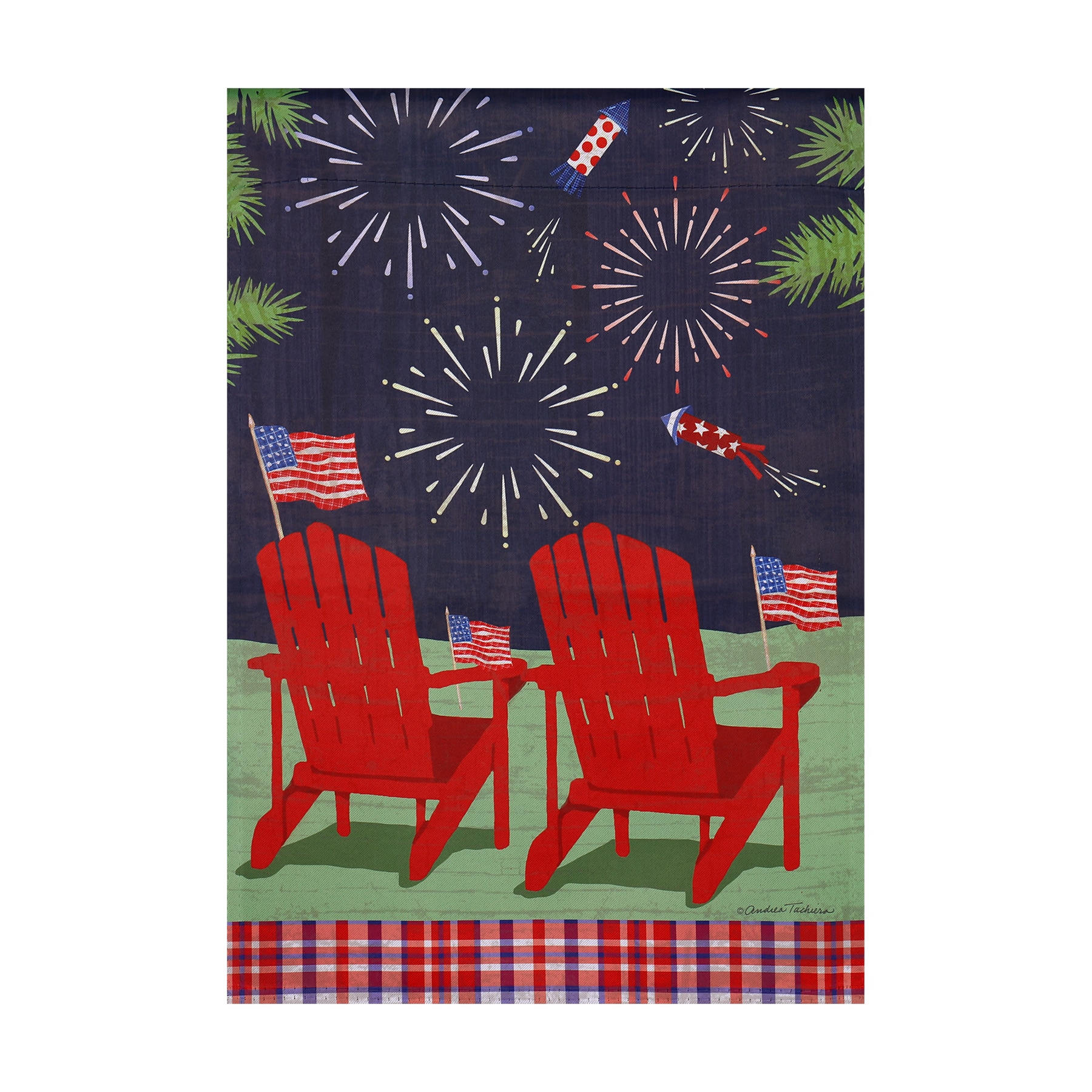 Style Selections ZLW14S11145 1.04-ft W x 1.5-ft H Patriotic Garden flag
