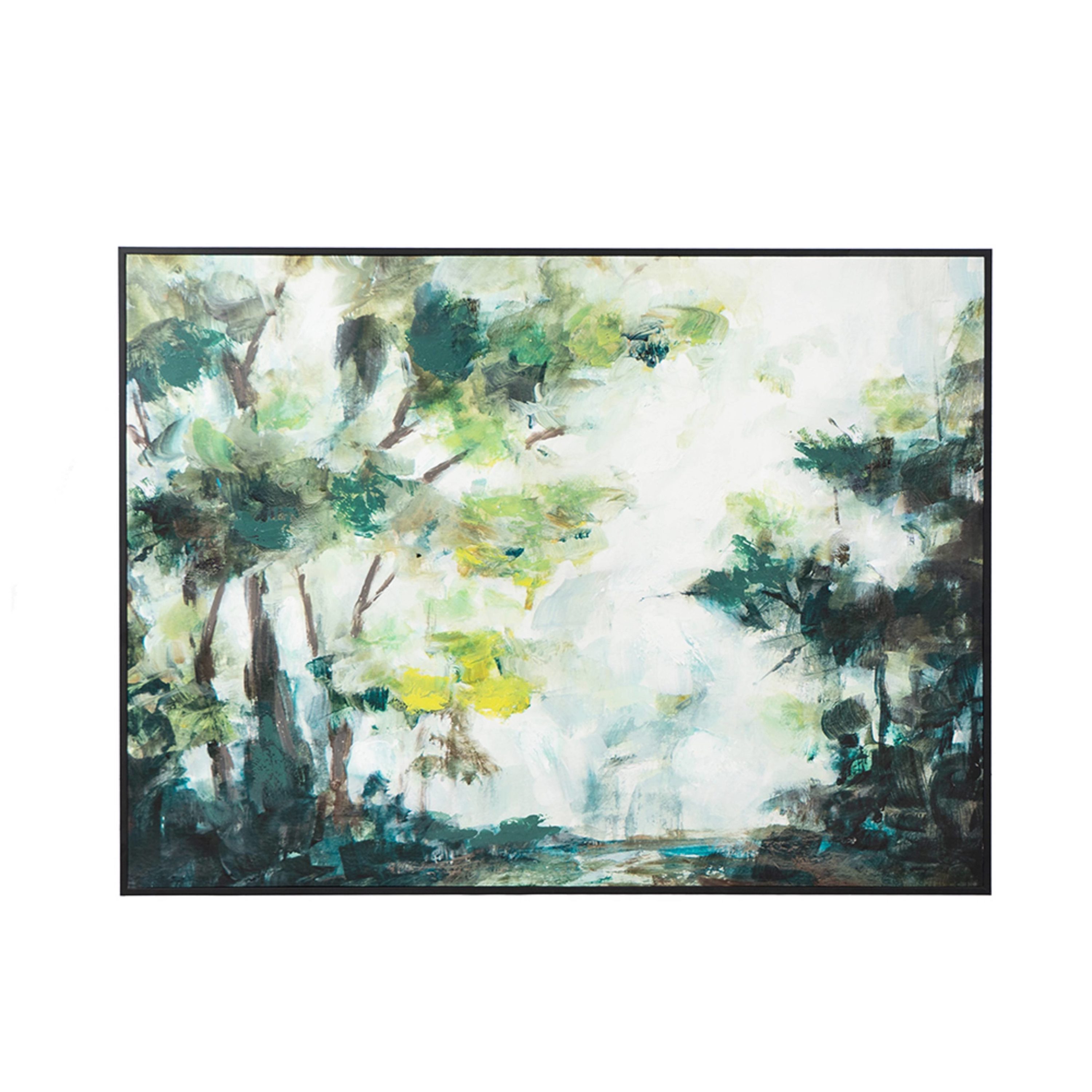 A&B Home 82294-DS Painting Multicolor Plastic Framed 35.4-Inches H x 47.2-Inches W Abstract Wood Hand-Painted Painting